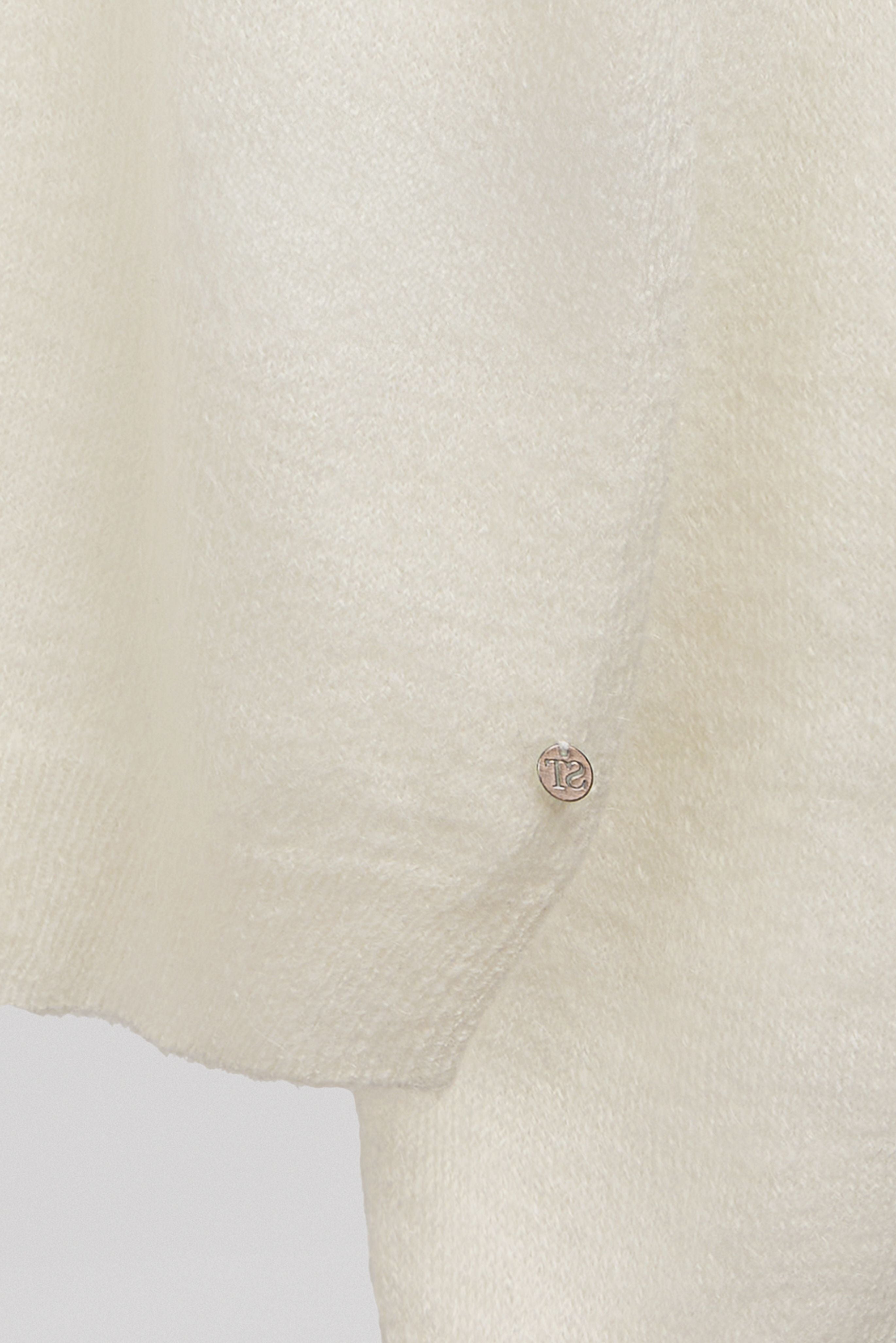 Teddy Smith P-Petille Middle White pull mohair col bateau