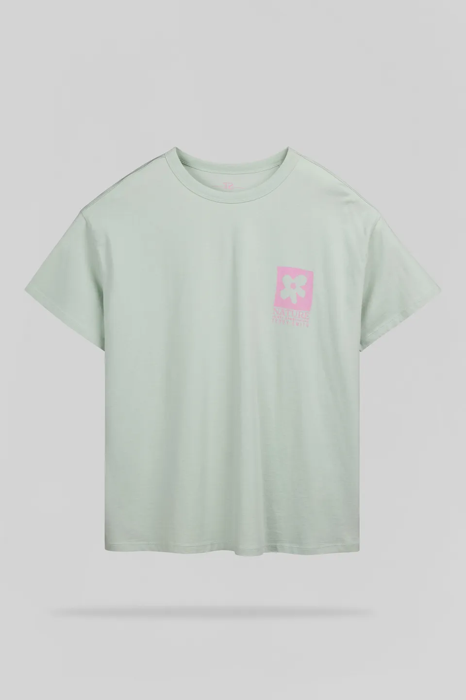 Teddy Smith T-Flower MC t-shirt femme stone mint oversize