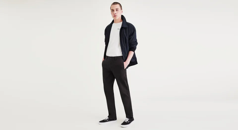 Dockers Alpha Chino pantalon slim noir stretch durable