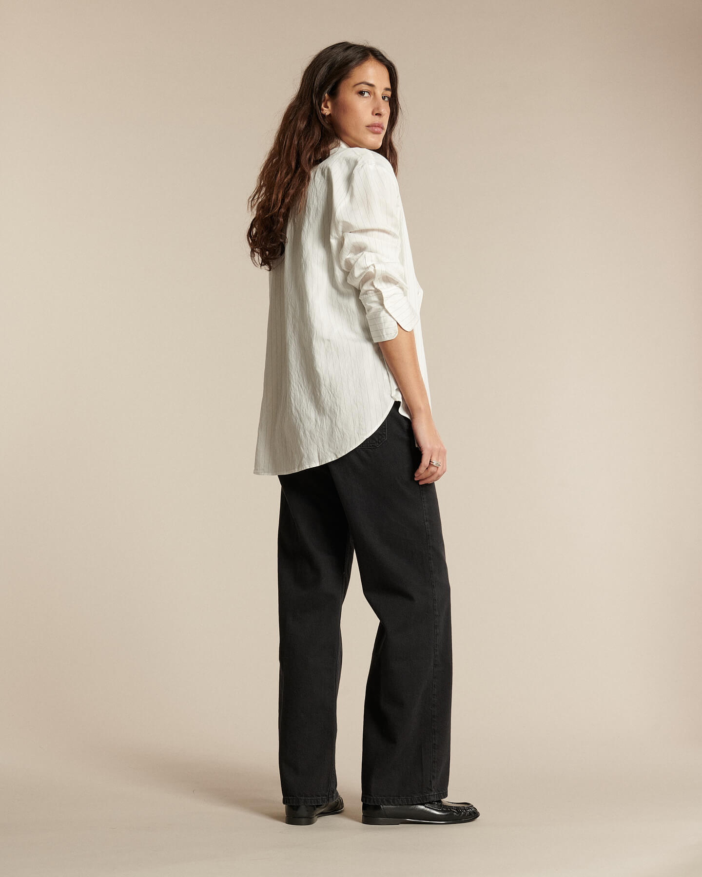 Labdip Swann BL 80 jean large taille haute gris foncé