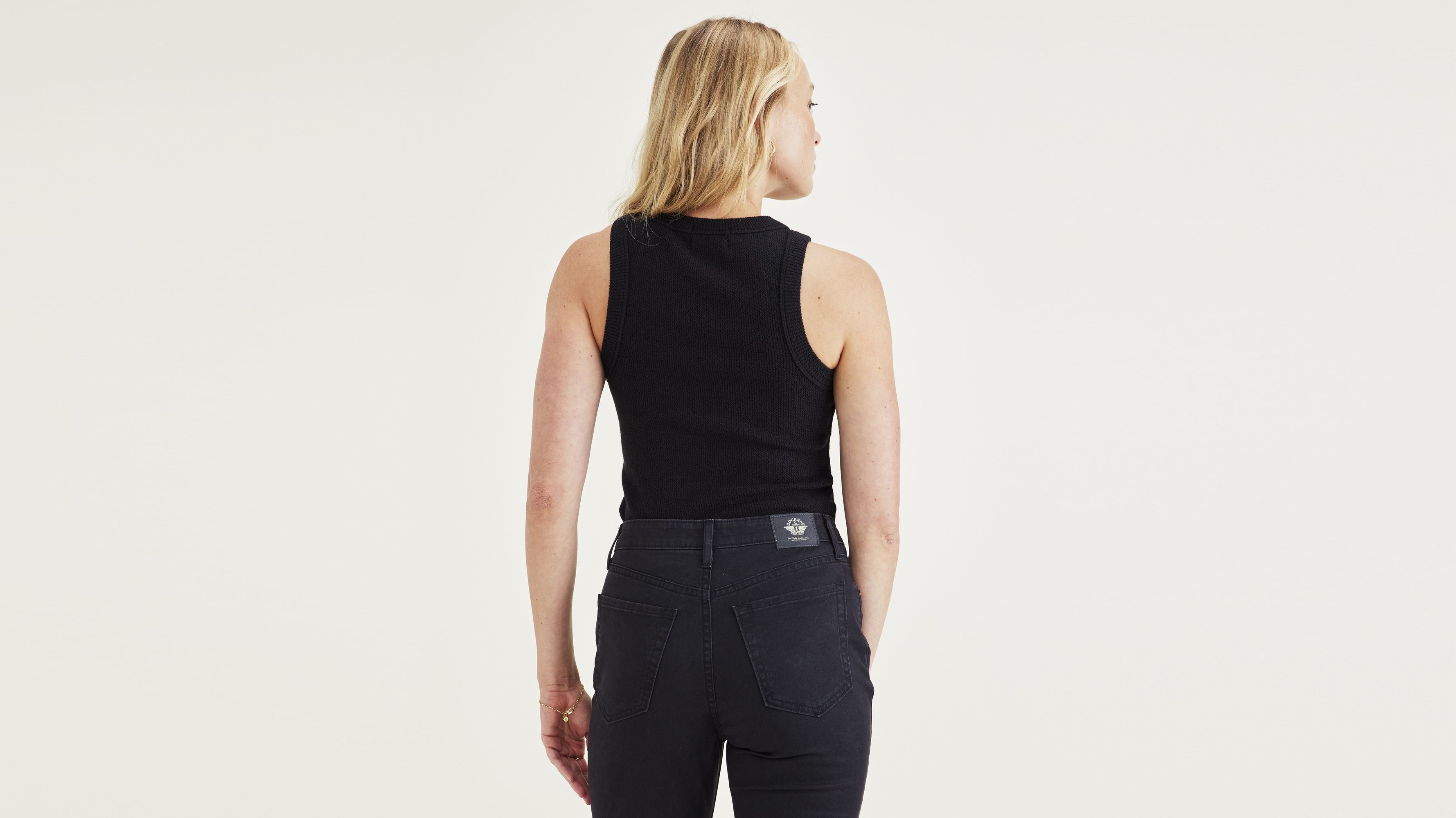 Dockers débardeur côtelé slim noir coton