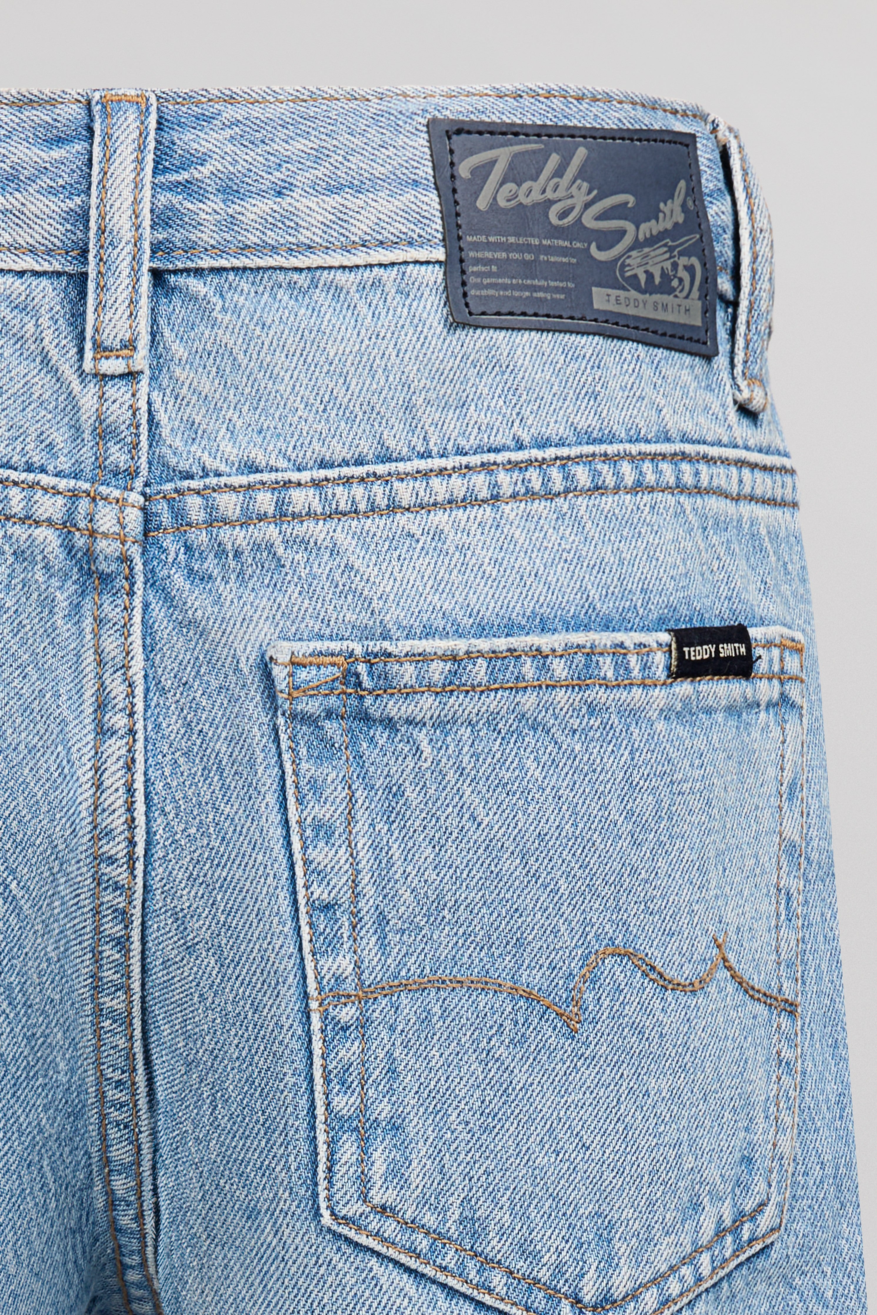 Teddy Smith Dad Pant JR Fripp/Indigo Clair jean garçon coton