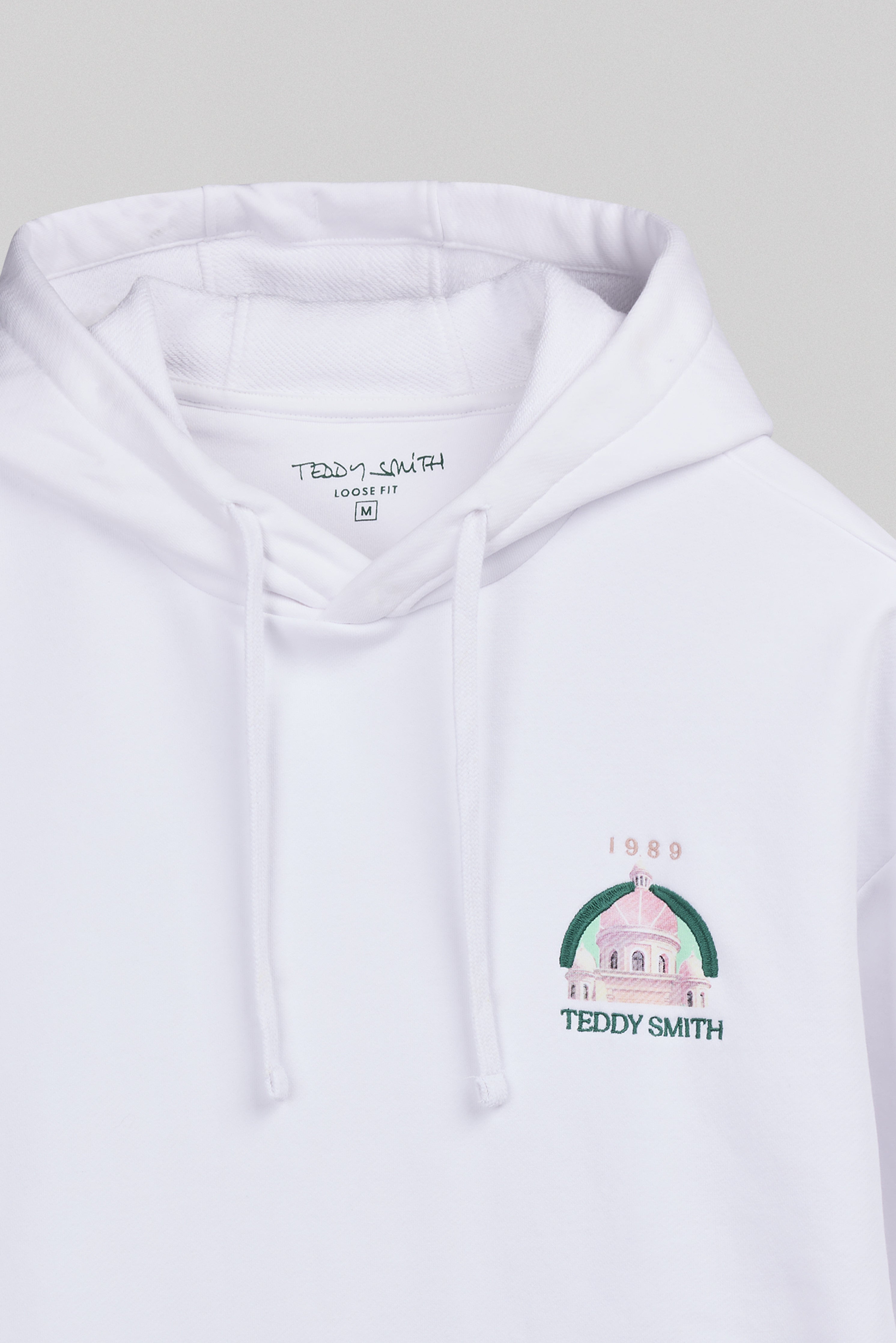 Teddy Smith S-Andrew Hoody sweat blanc capuche