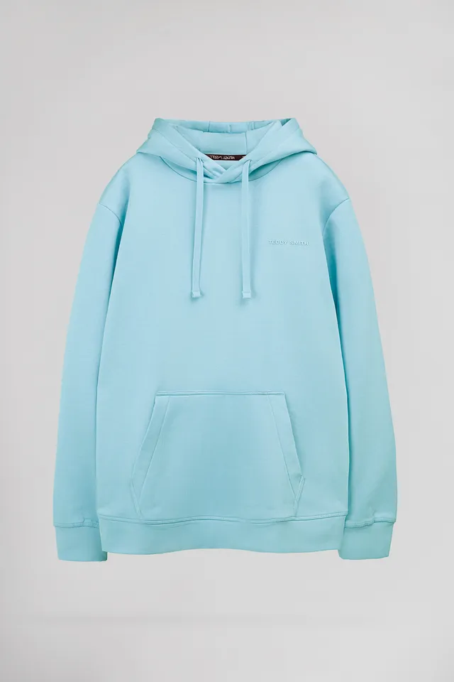 Teddy Smith S-Nark Hoody sweat à capuche Bleu Lagon molleton