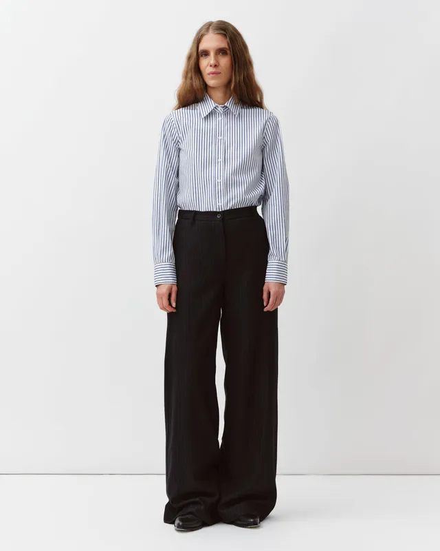 DIEGA PIEDRO pantalon rayure tennis noir ample
