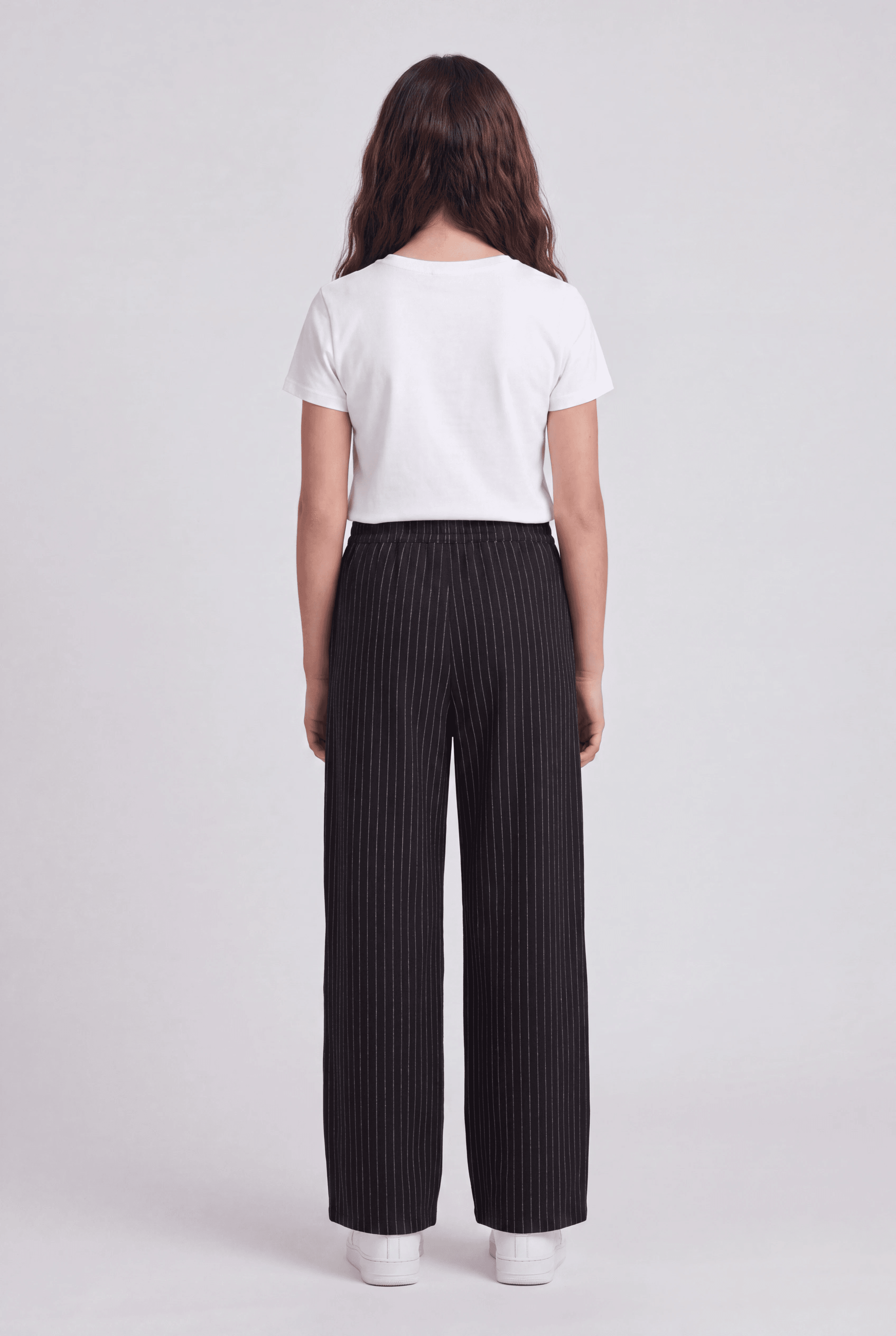 Teddy Smith P-Betty JR pantalon large Melange Black rayé