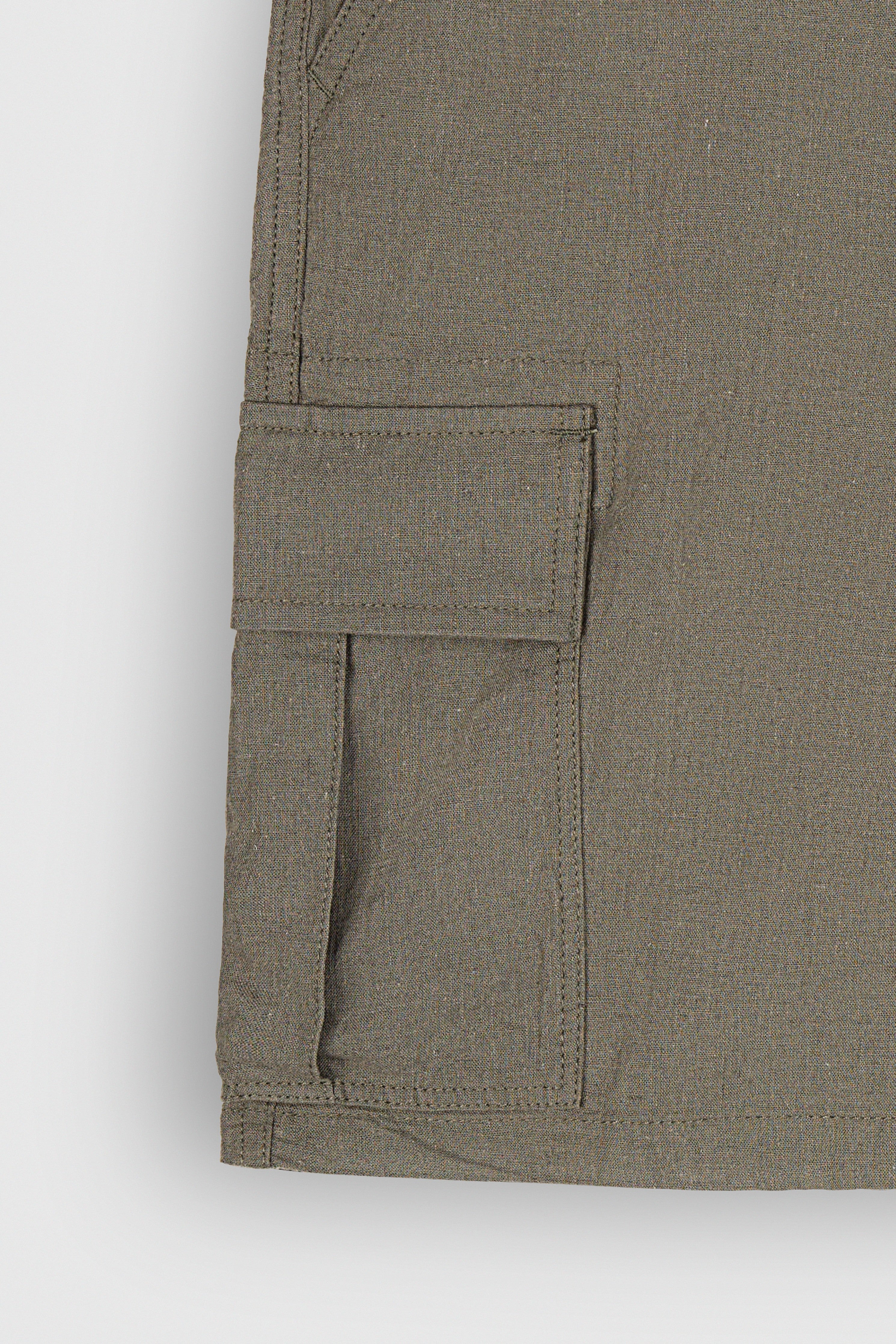 Teddy Smith S-Linen Cargo S short kaki lin