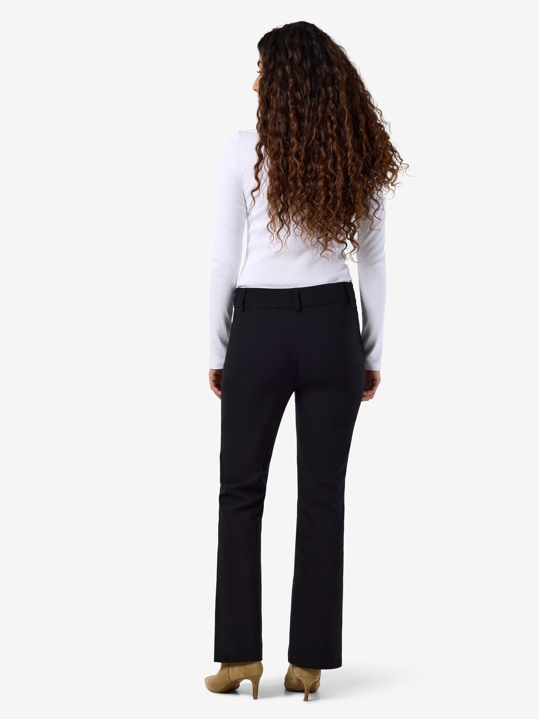 Noisy May Wayne pantalon 7/8 jambe large taille classique