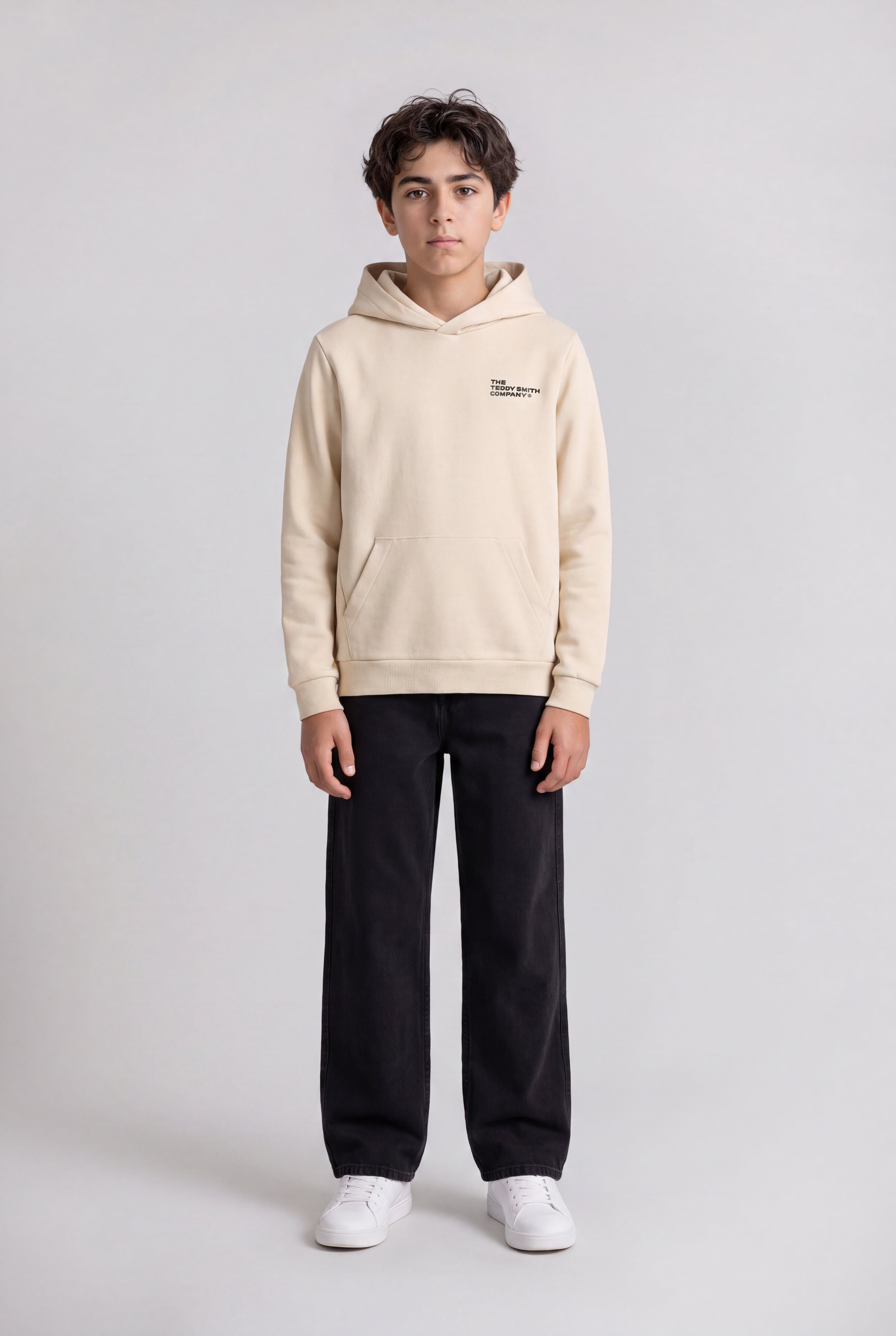 Teddy Smith S-Company Hoody JR sweat crème garçon
