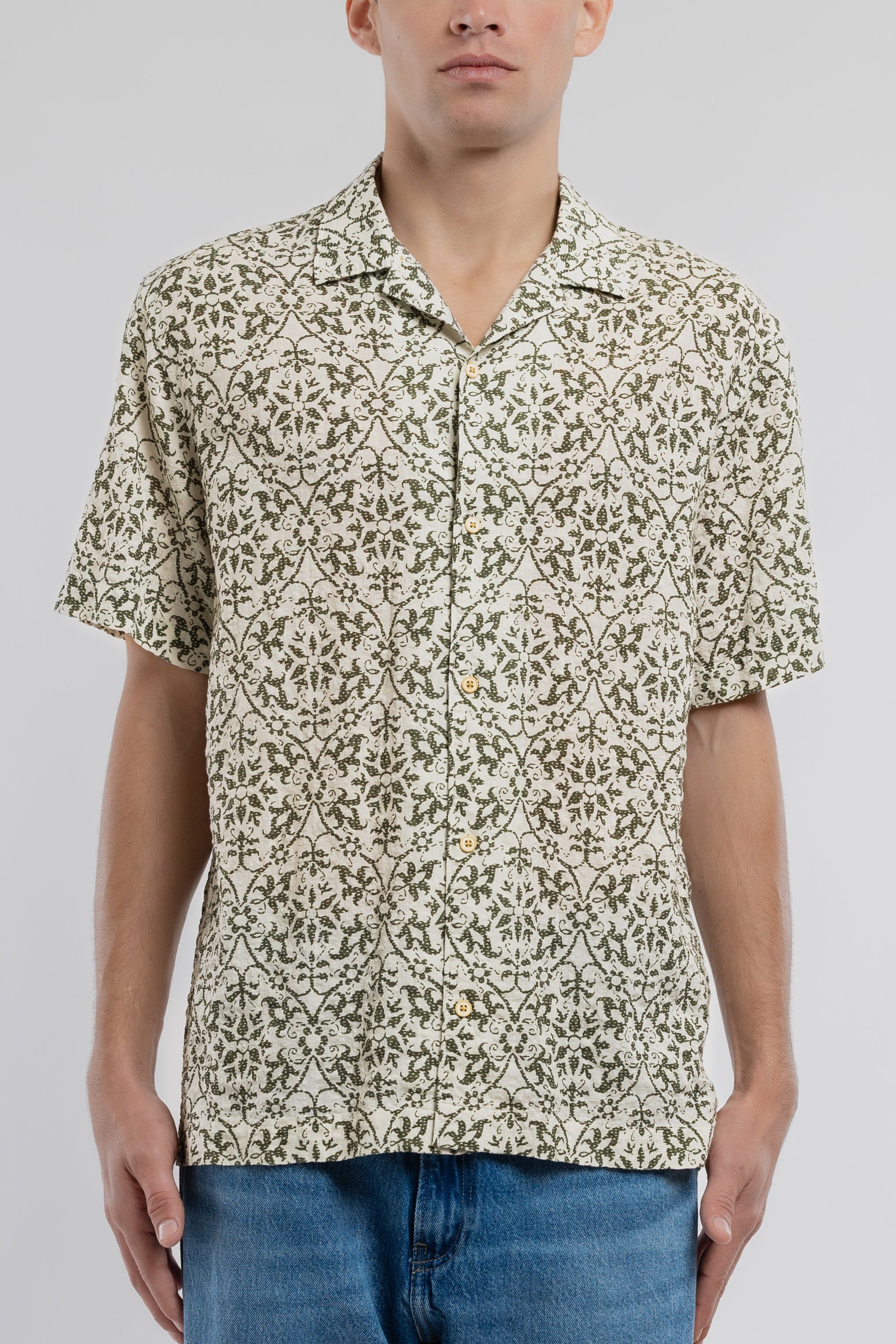 Teddy Smith C-Raymond MC chemise homme cream imprimé