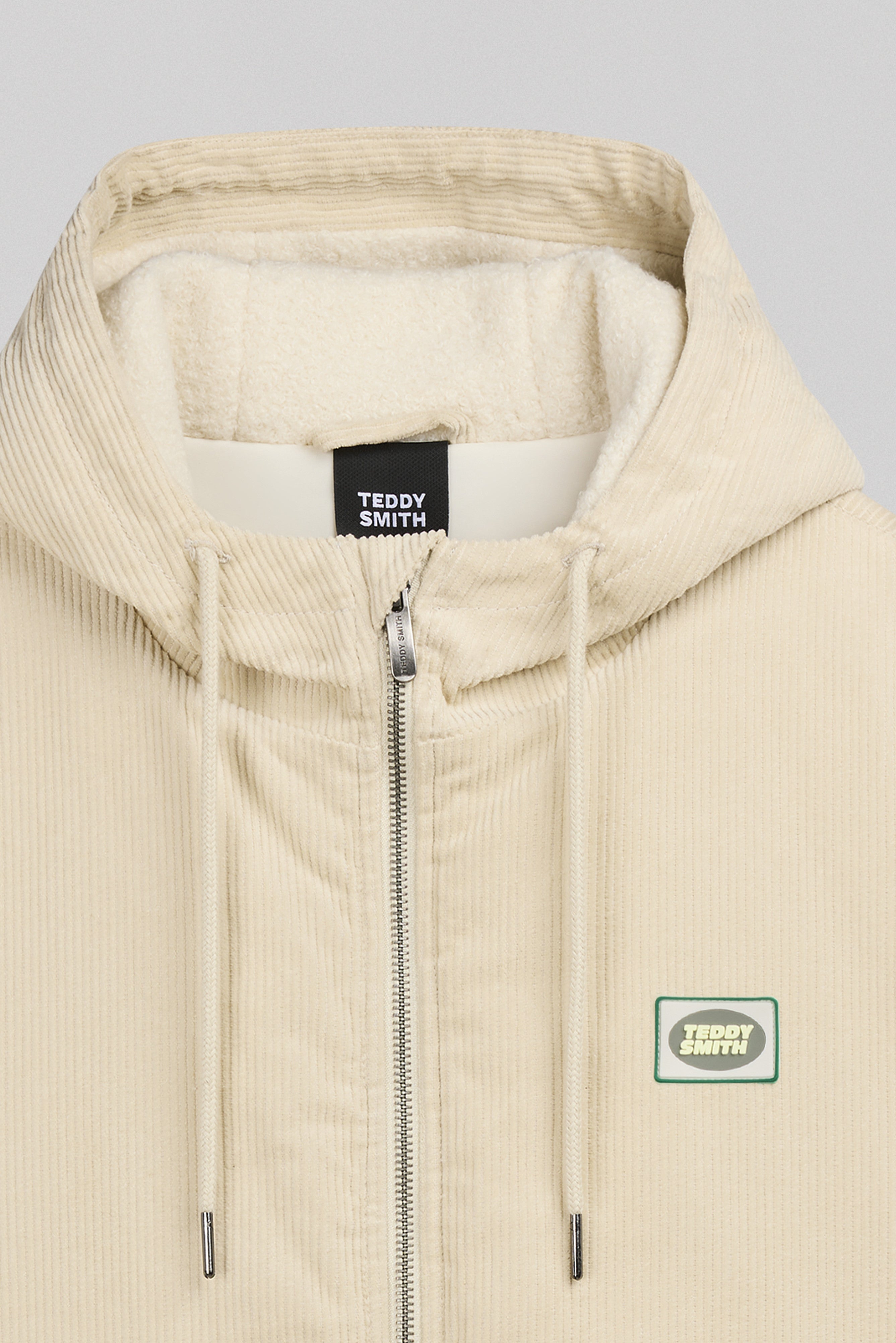 Teddy Smith B-Clement blouson velours beige clair homme