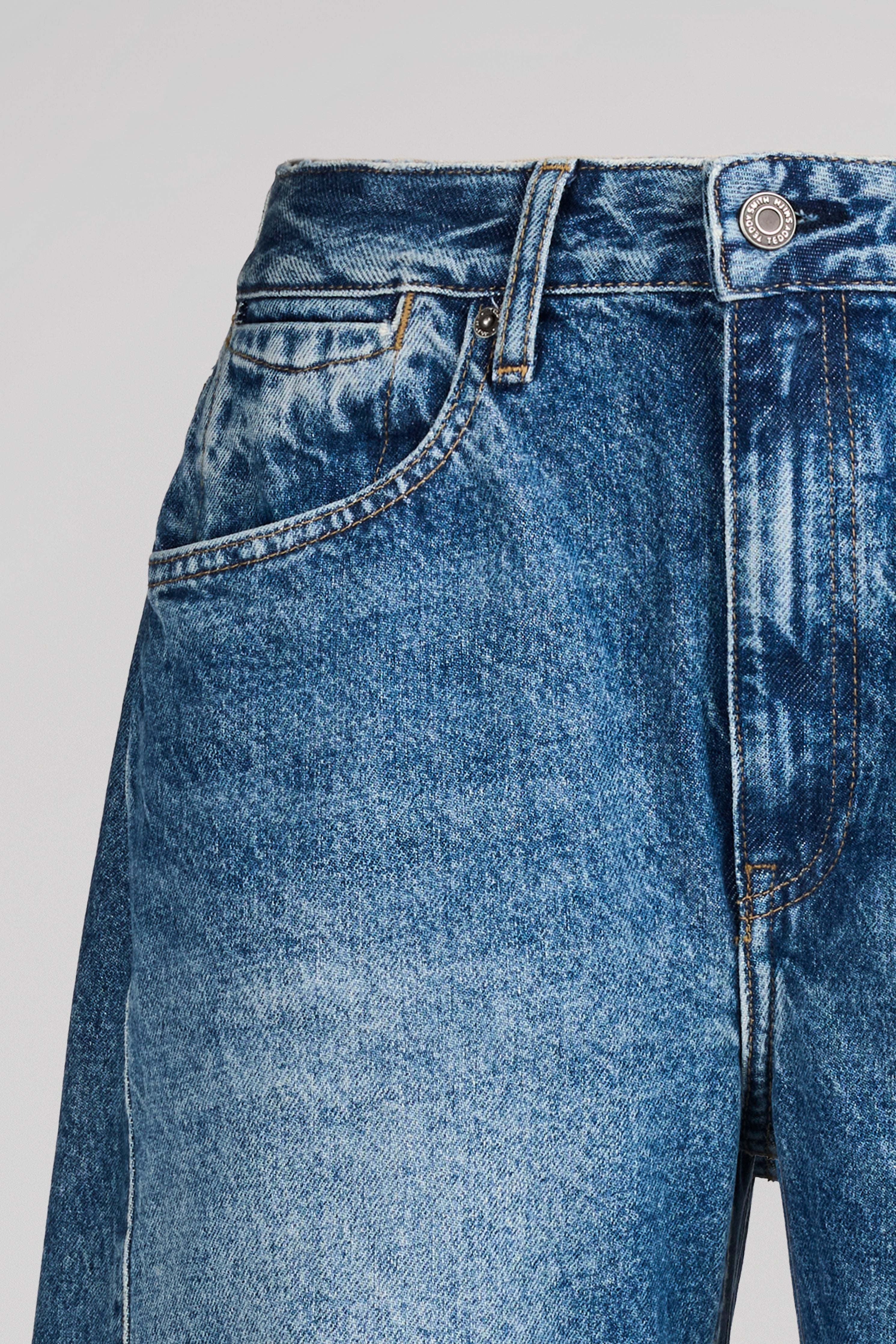Teddy Smith Bea jean barrel femme bleu vintage