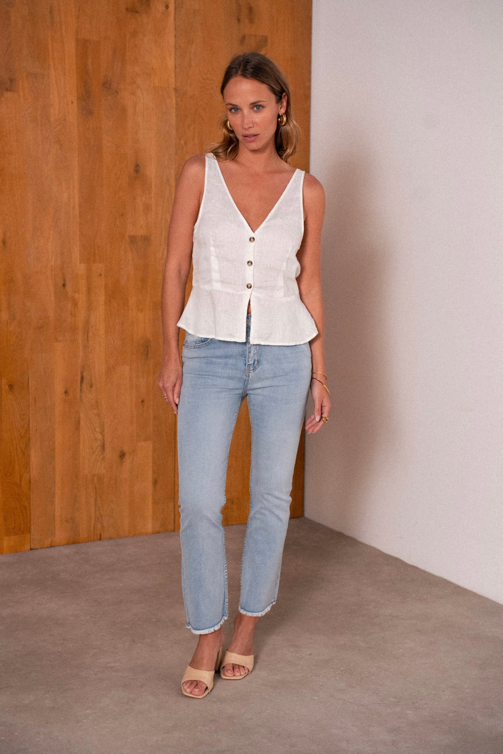 Maison Onado Ymaëlle jean bootcut bleu clair