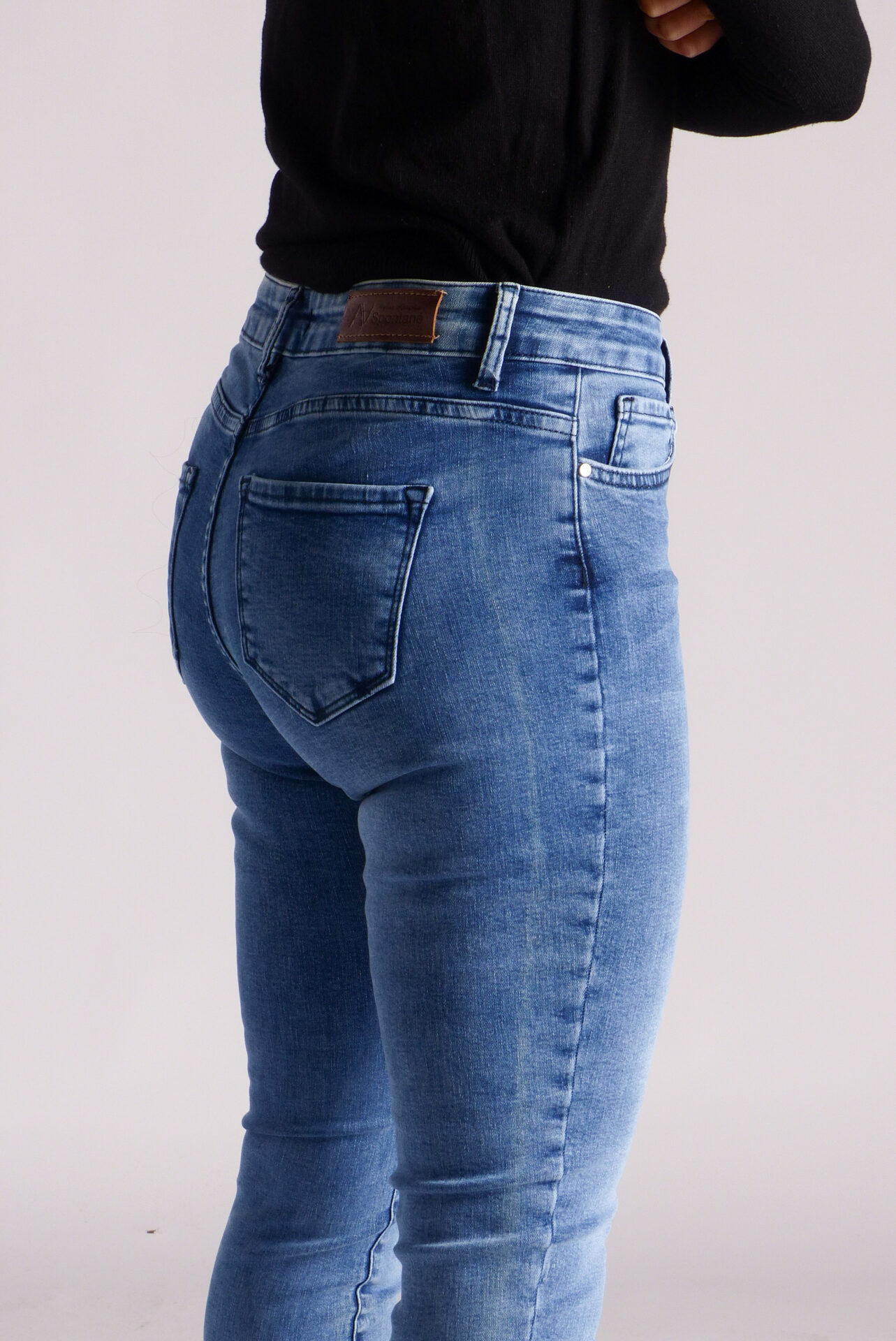 AA Spontané Skinny jean skinny bleu clair délavé stretch