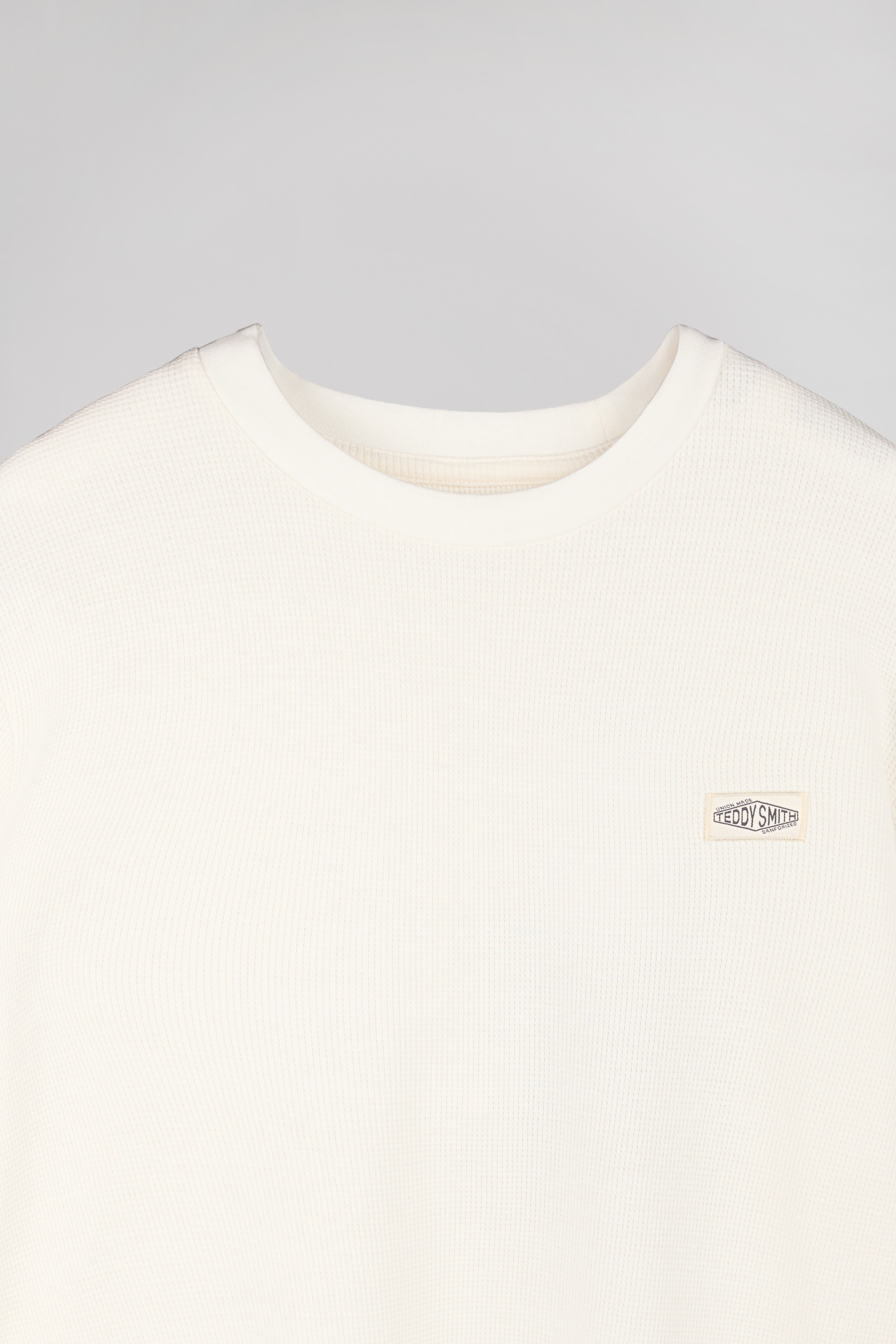 Teddy Smith T-Waffle ML t-shirt manches longues blanc gaufré