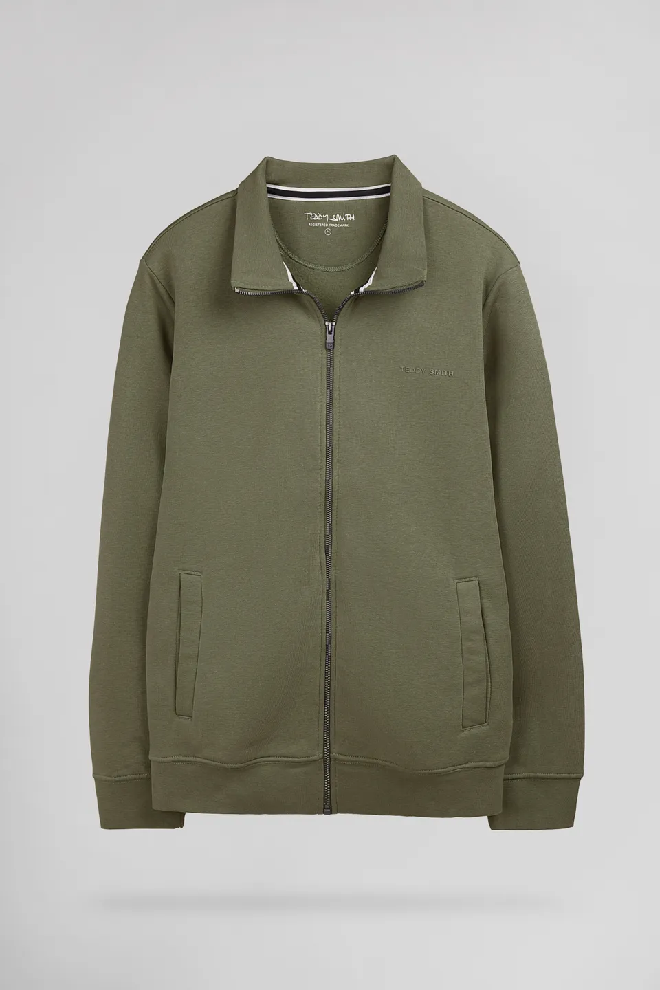 Teddy Smith G-Narkus Zip gilet sweat dusty kaki homme