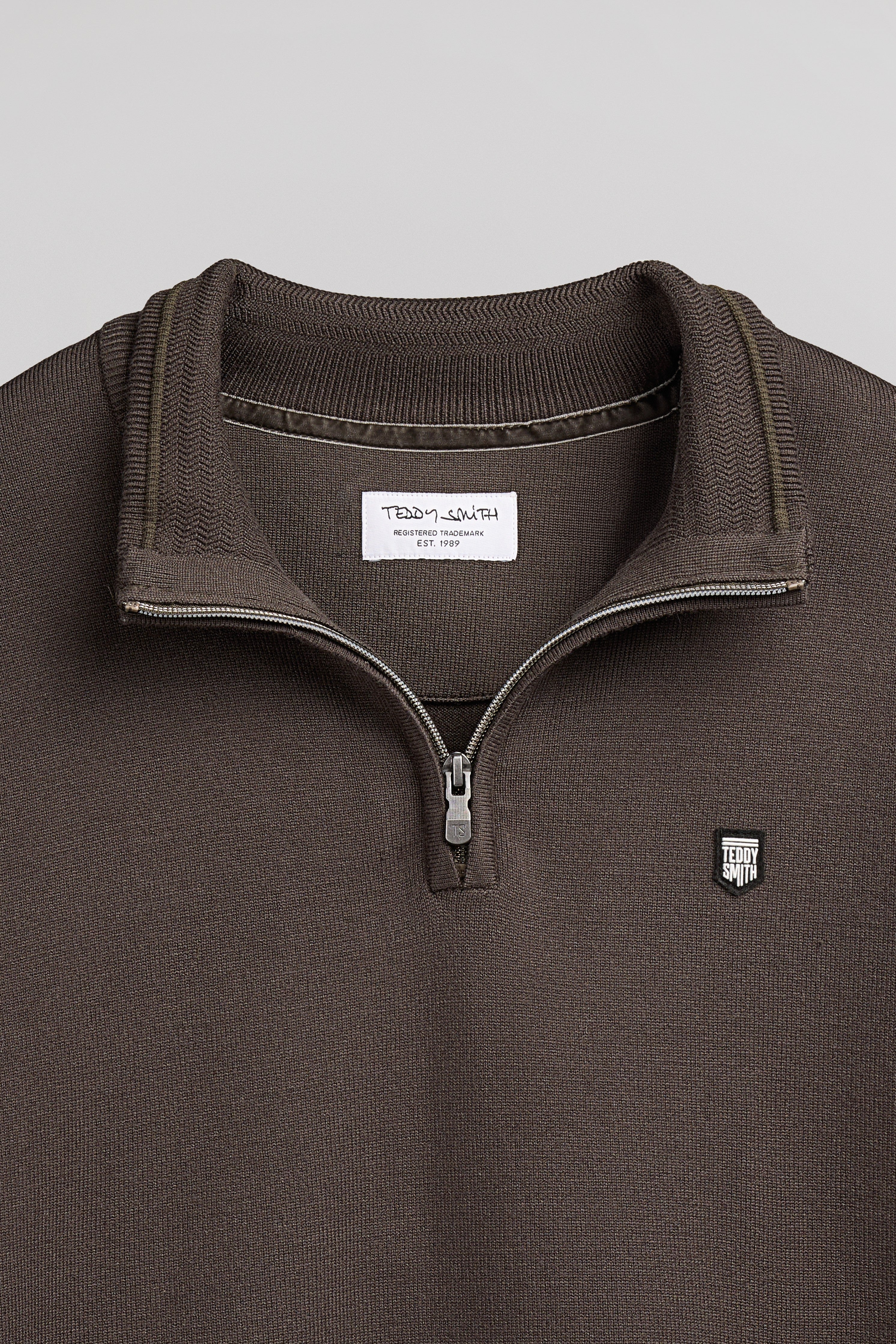 Teddy Smith P-Marty 2 pull col montant kaki homme