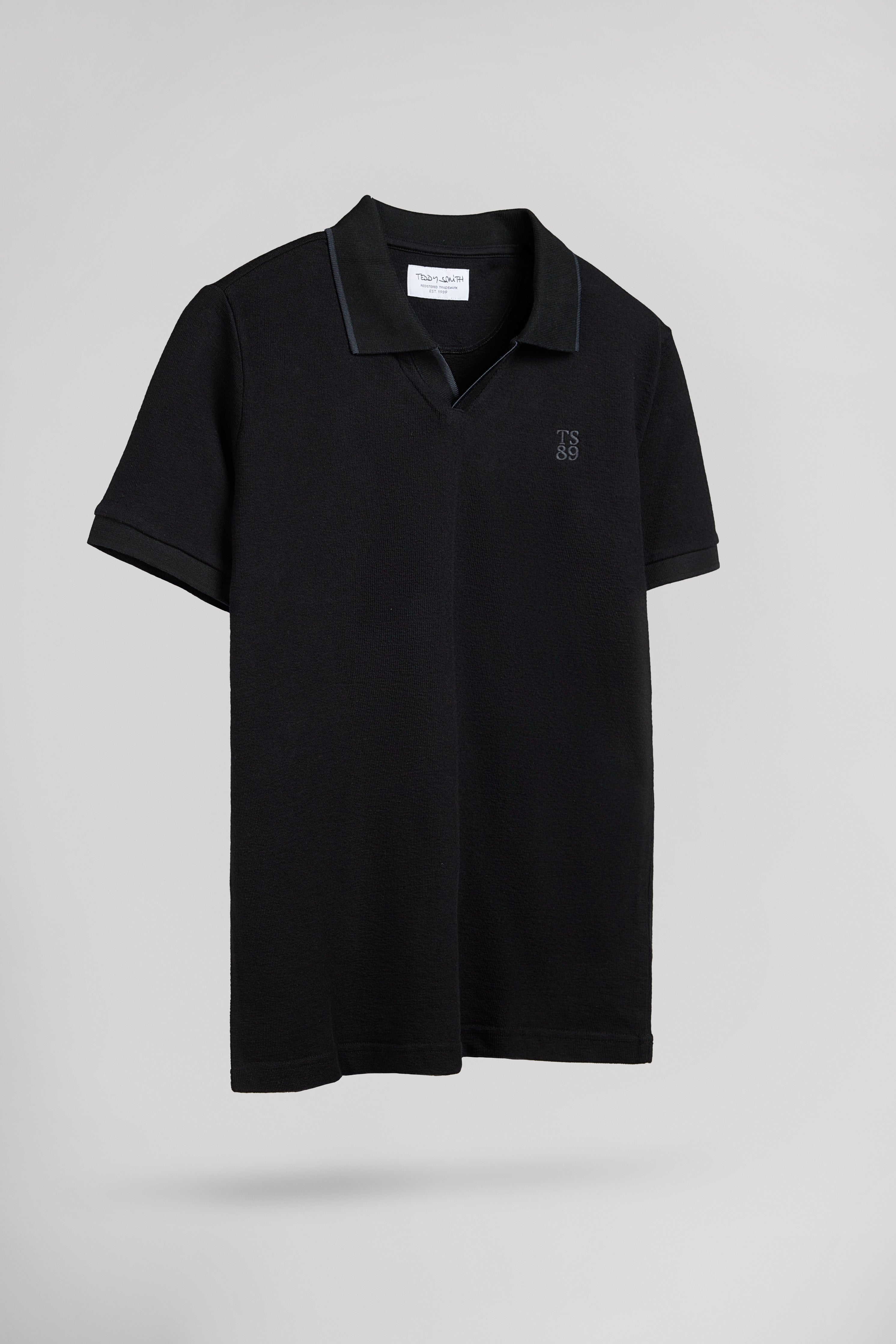Teddy Smith P-Soner MC Noir polo homme noir éponge