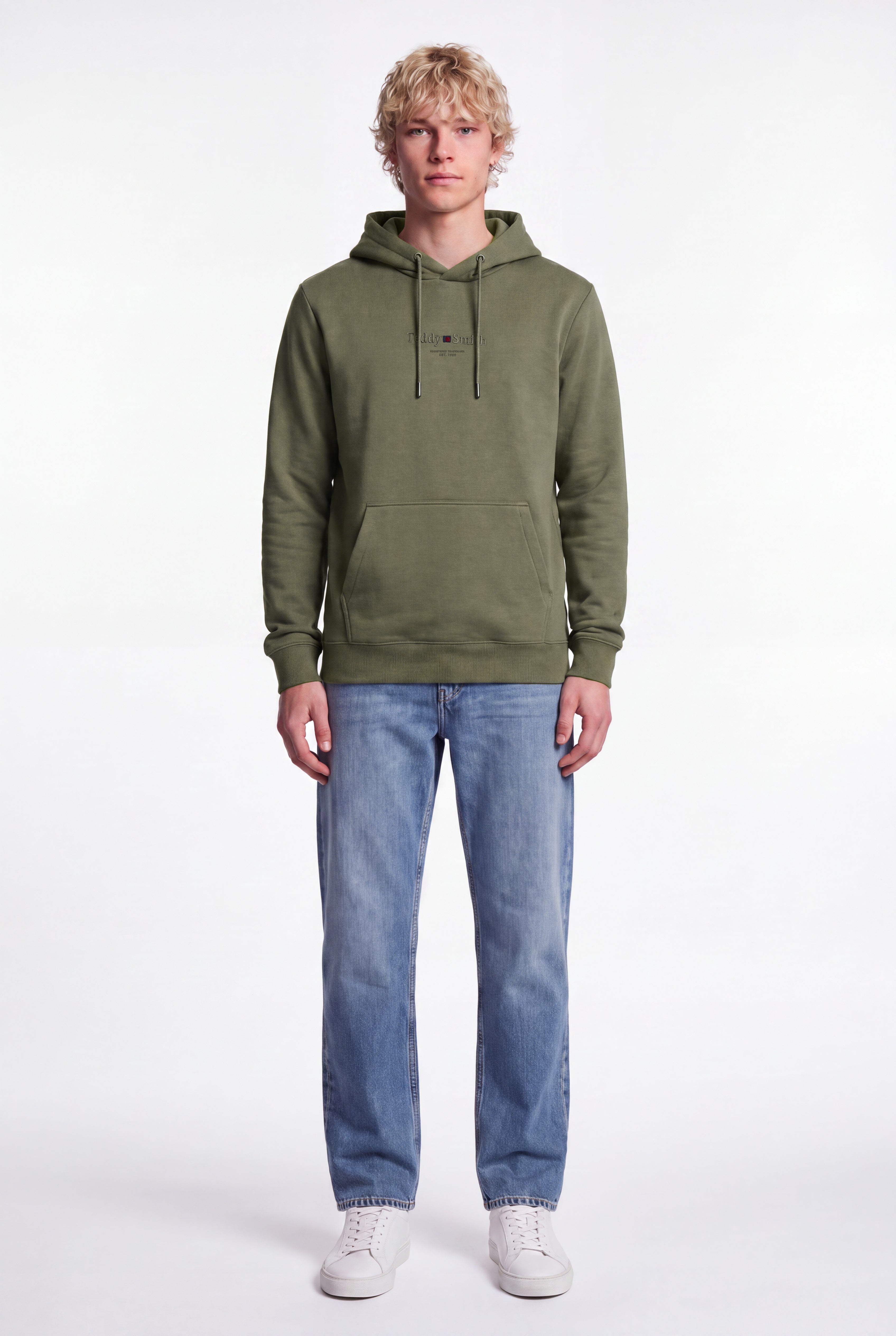 Teddy Smith S-Jim Hoody sweat à capuche dusty kaki molleton