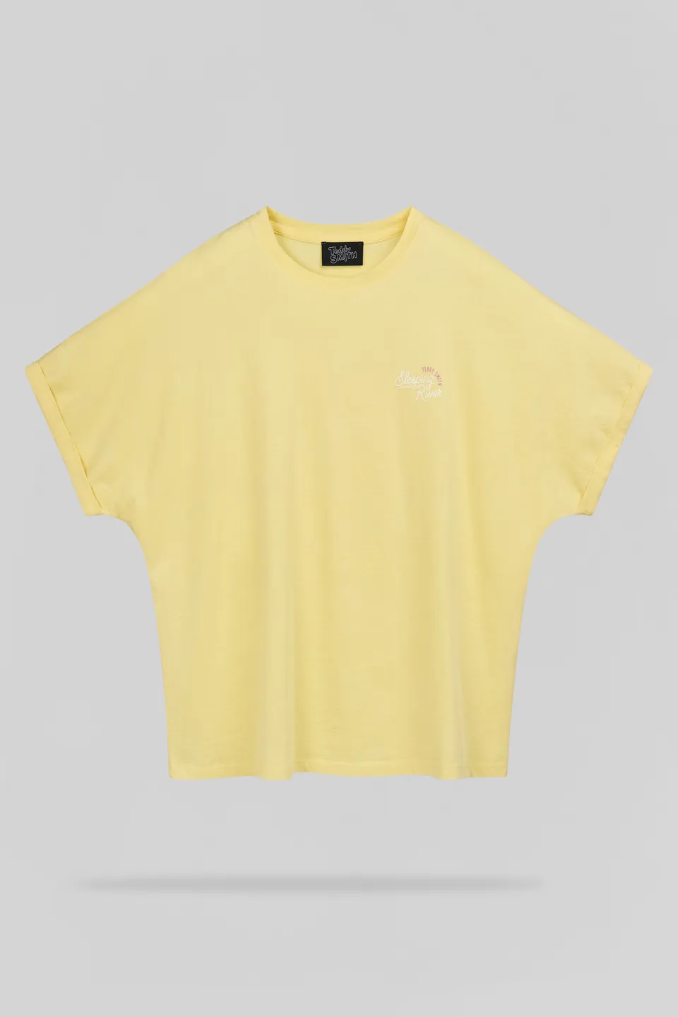 Teddy Smith T-Monty t-shirt femme jaune citron coton