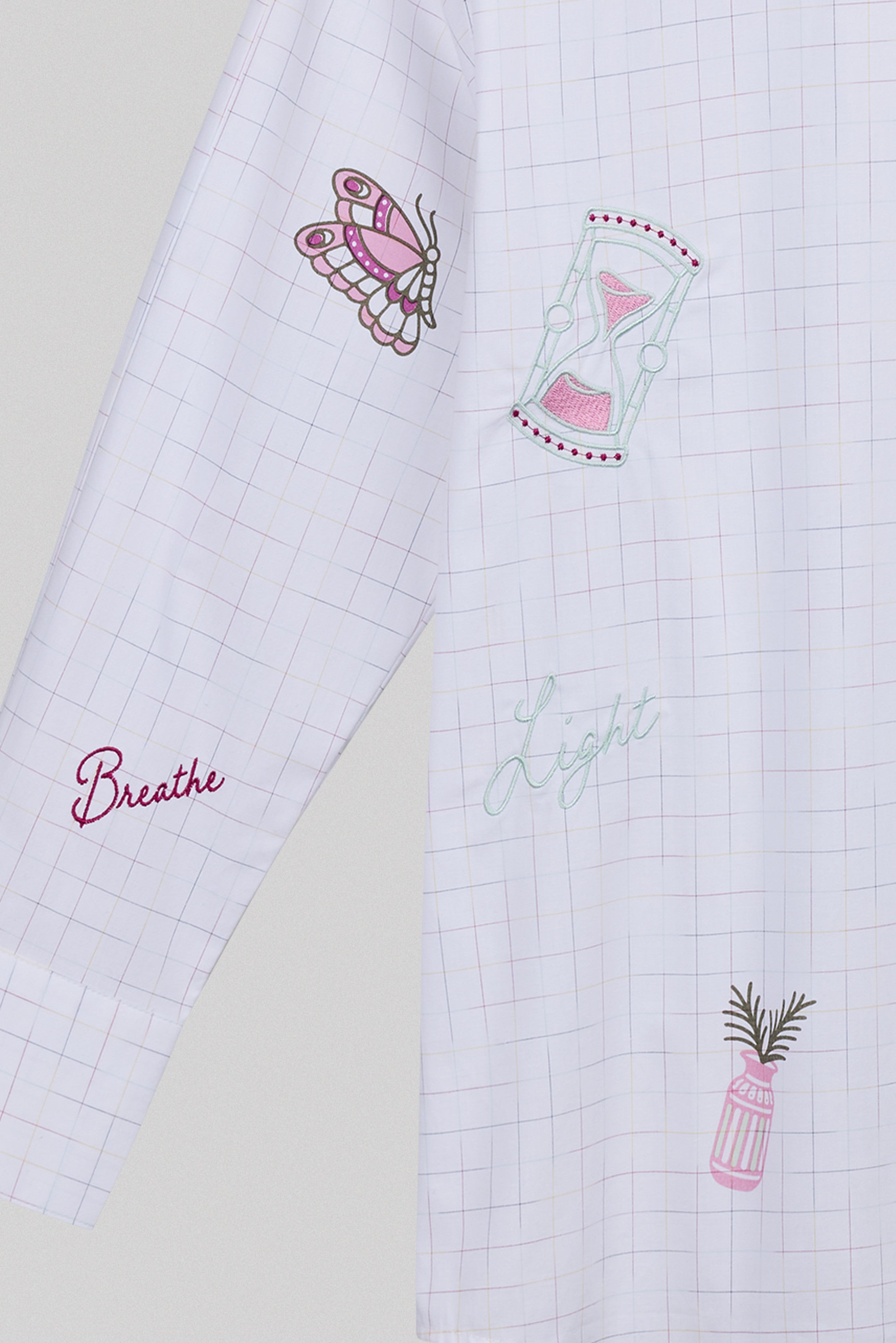 Teddy Smith C-Cyra ML chemise blanc brodée femme coton