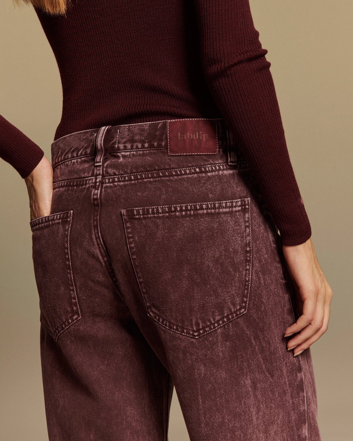 Labdip River Denim Dye jean large berry vintage lyocell