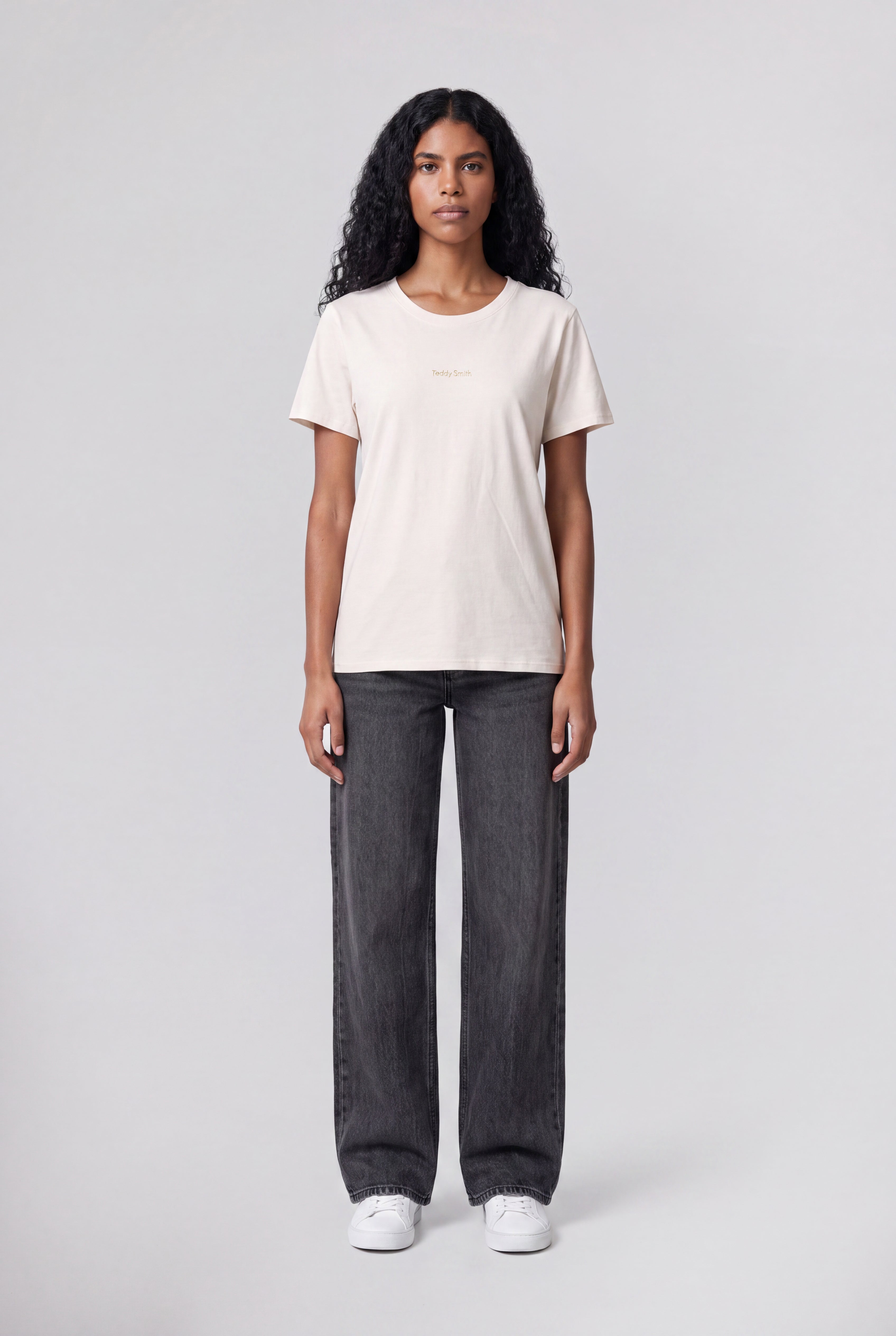 Teddy Smith T-Ribelle t-shirt femme middle white coton