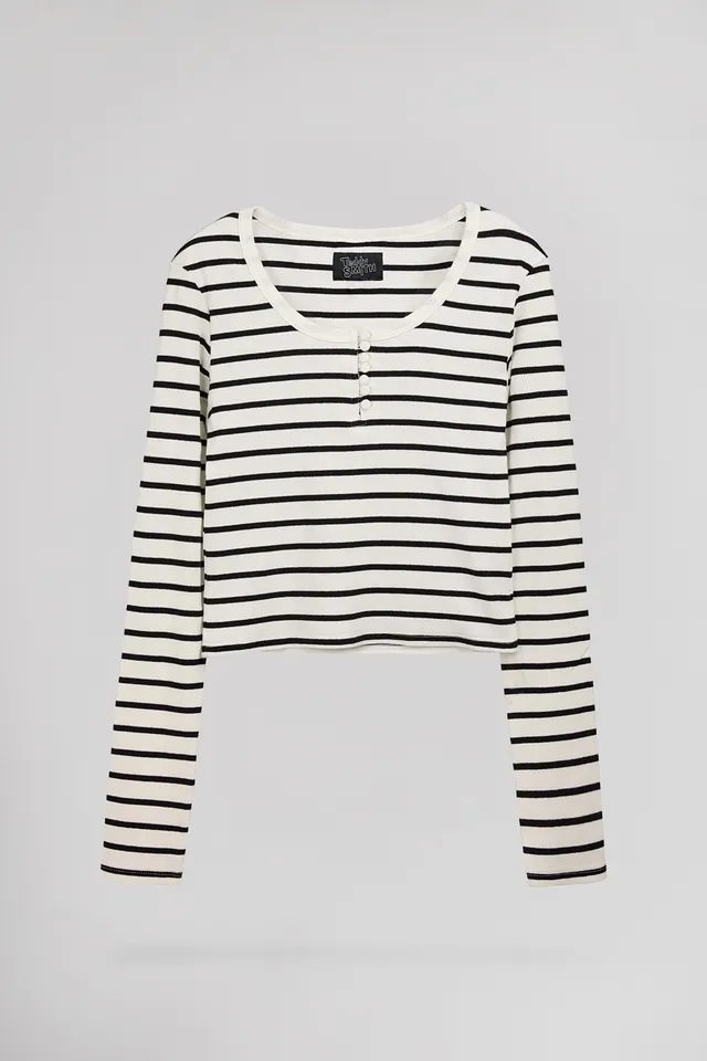 Teddy Smith T-Arya ML t-shirt femme white rayé