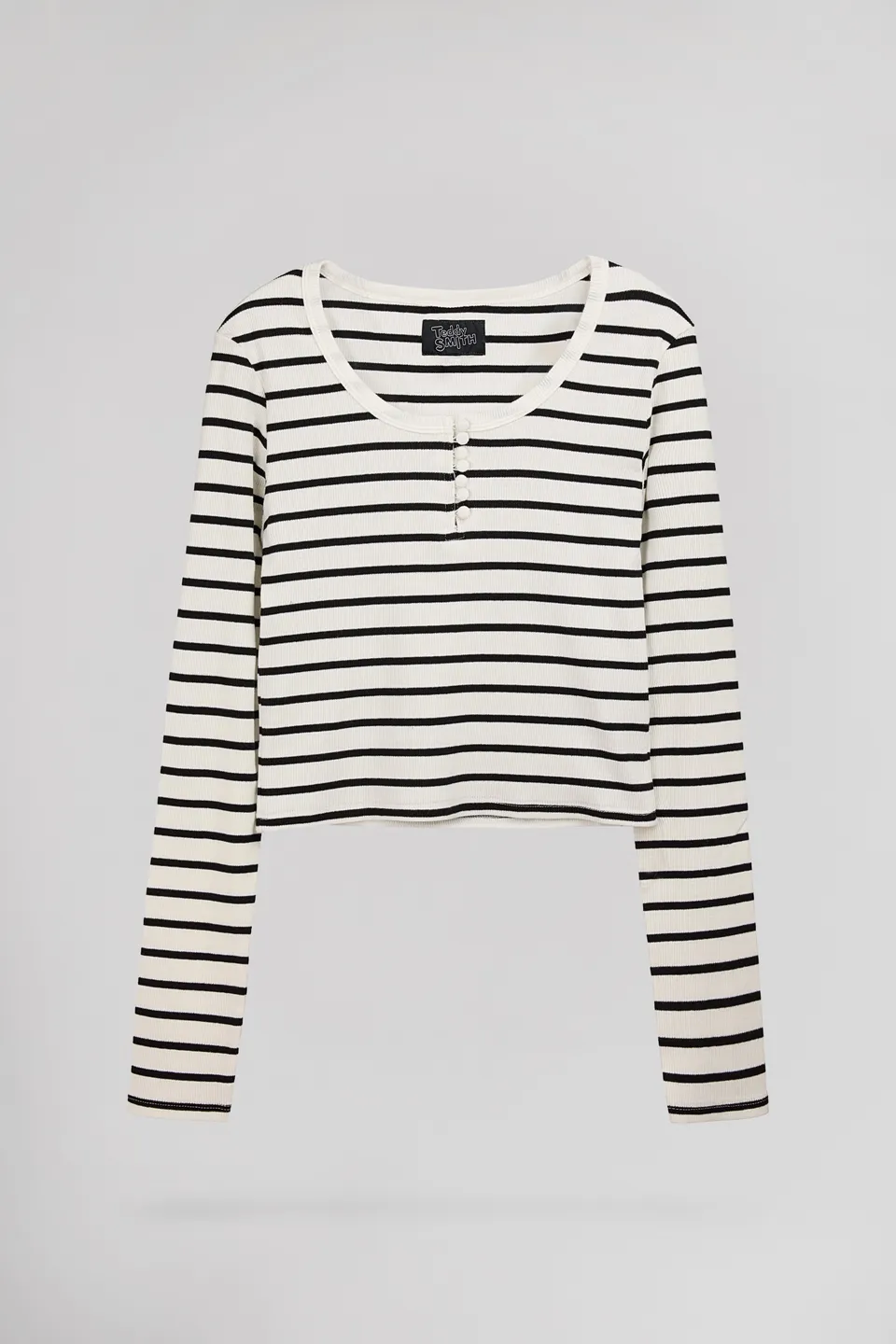 Teddy Smith T-Arya ML t-shirt femme white rayé