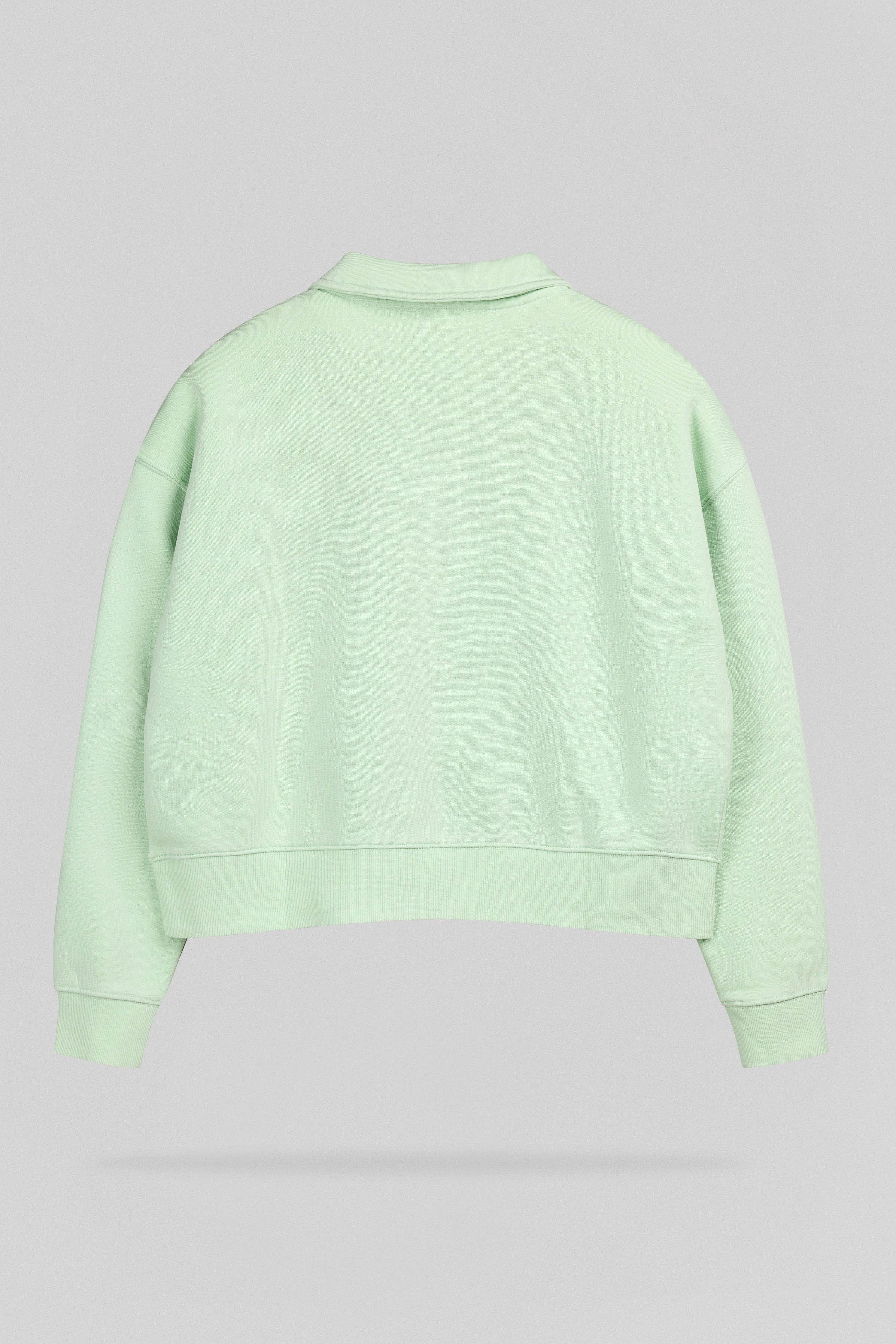 Teddy Smith S-Lily sweat col polo oversize femme menthe