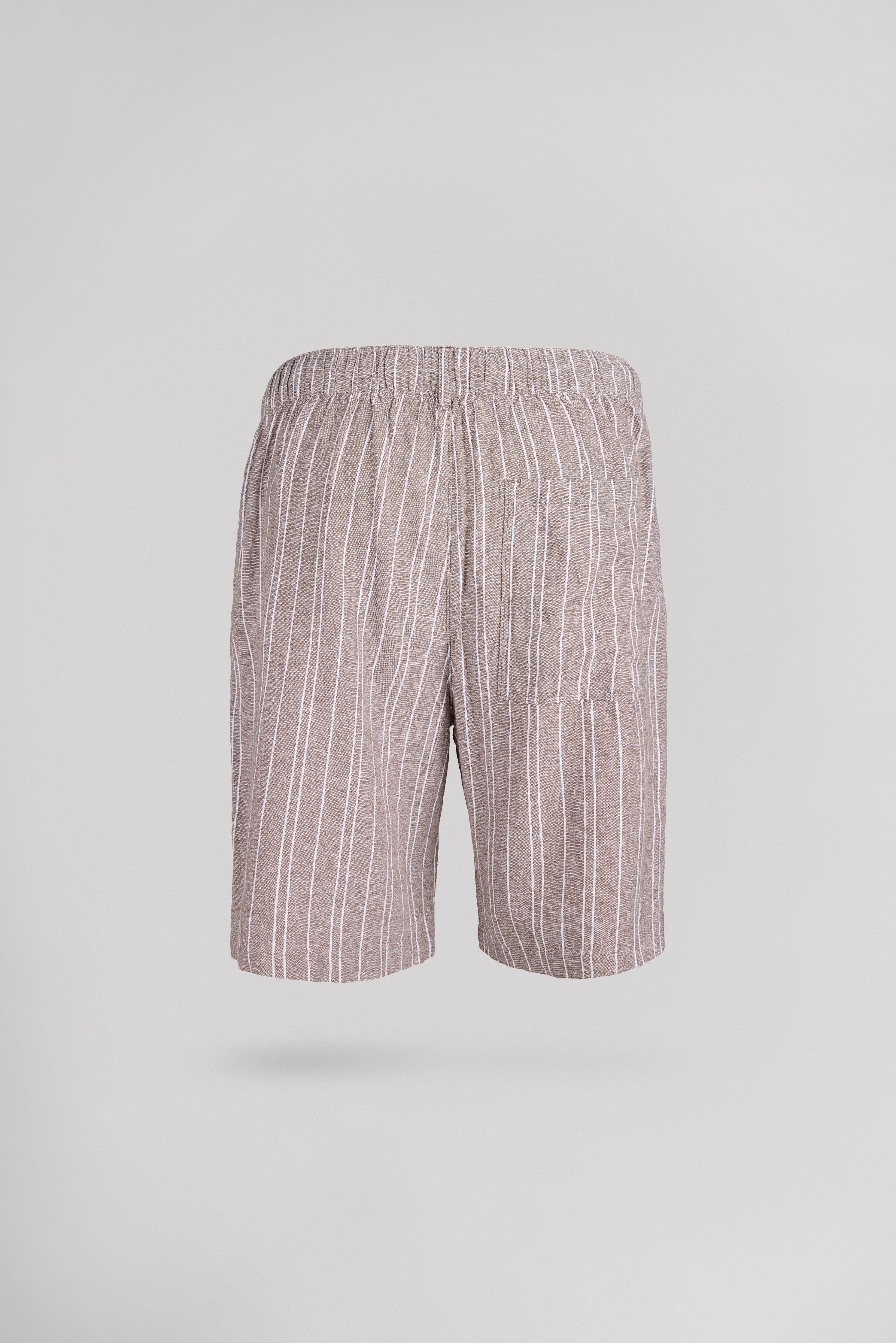 Teddy Smith S-Darius SH short rayé chocolat lin