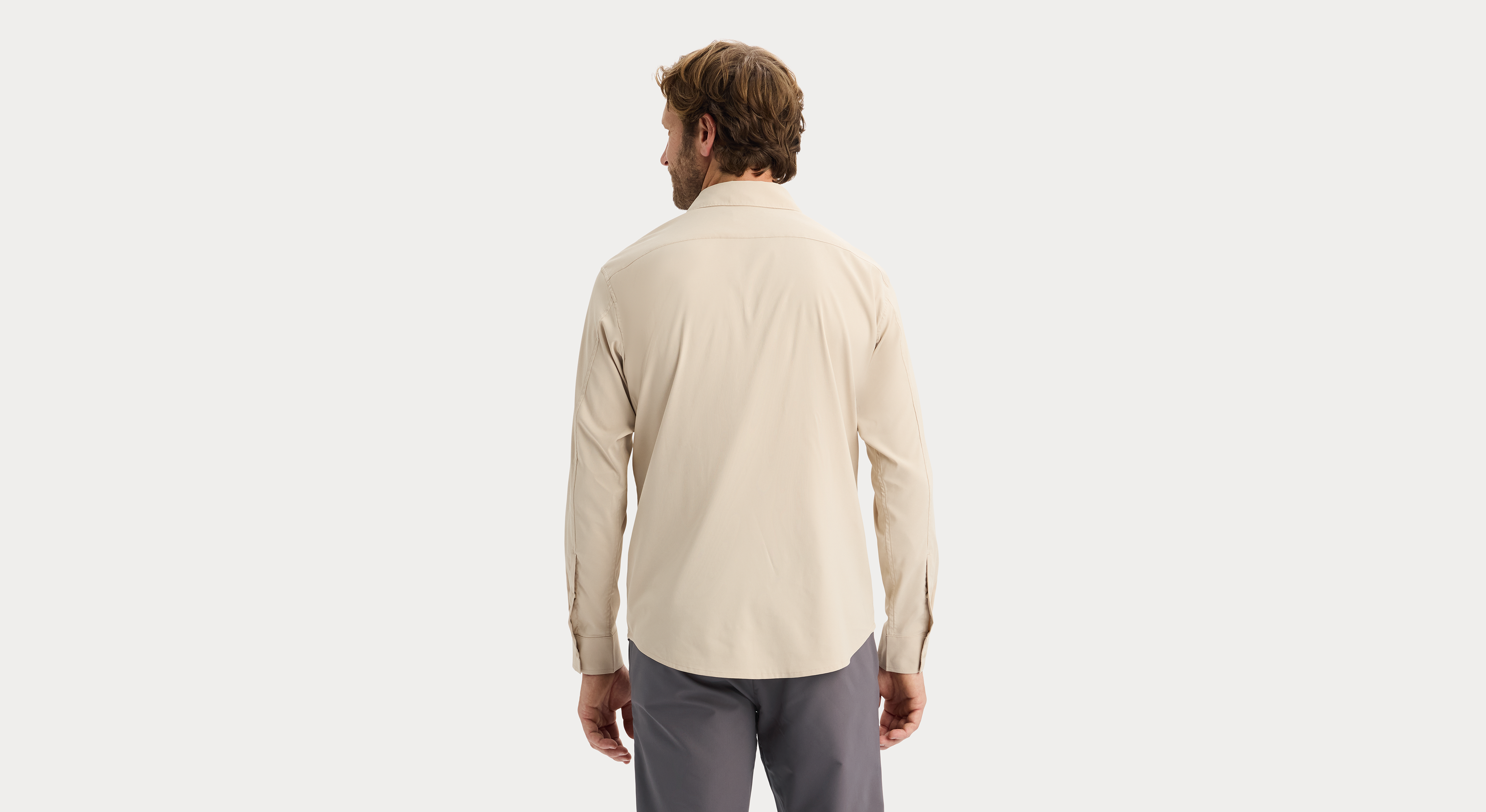 Dockers Go Shirt Long Sleeve chemise beige séchage rapide
