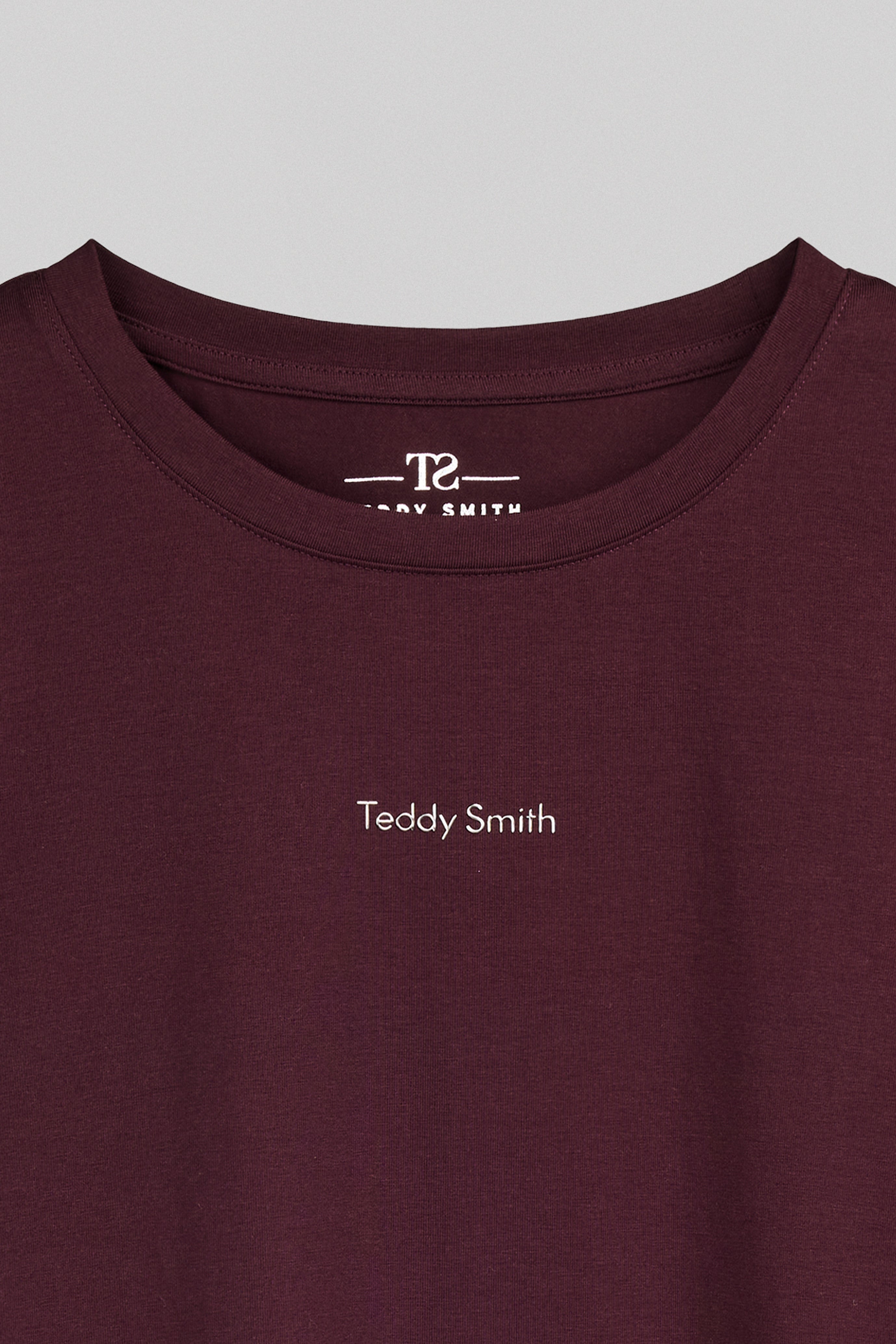 Teddy Smith T-Ribelle MC JR t-shirt bordeaux foncé