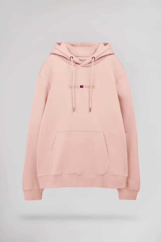 Teddy Smith S-Jim Hoody sweat capuche rose pastel