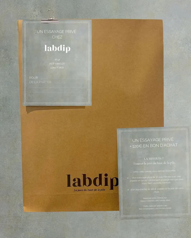 Labdip Le Lab Essayage Privé e-carte cadeau 120 euros