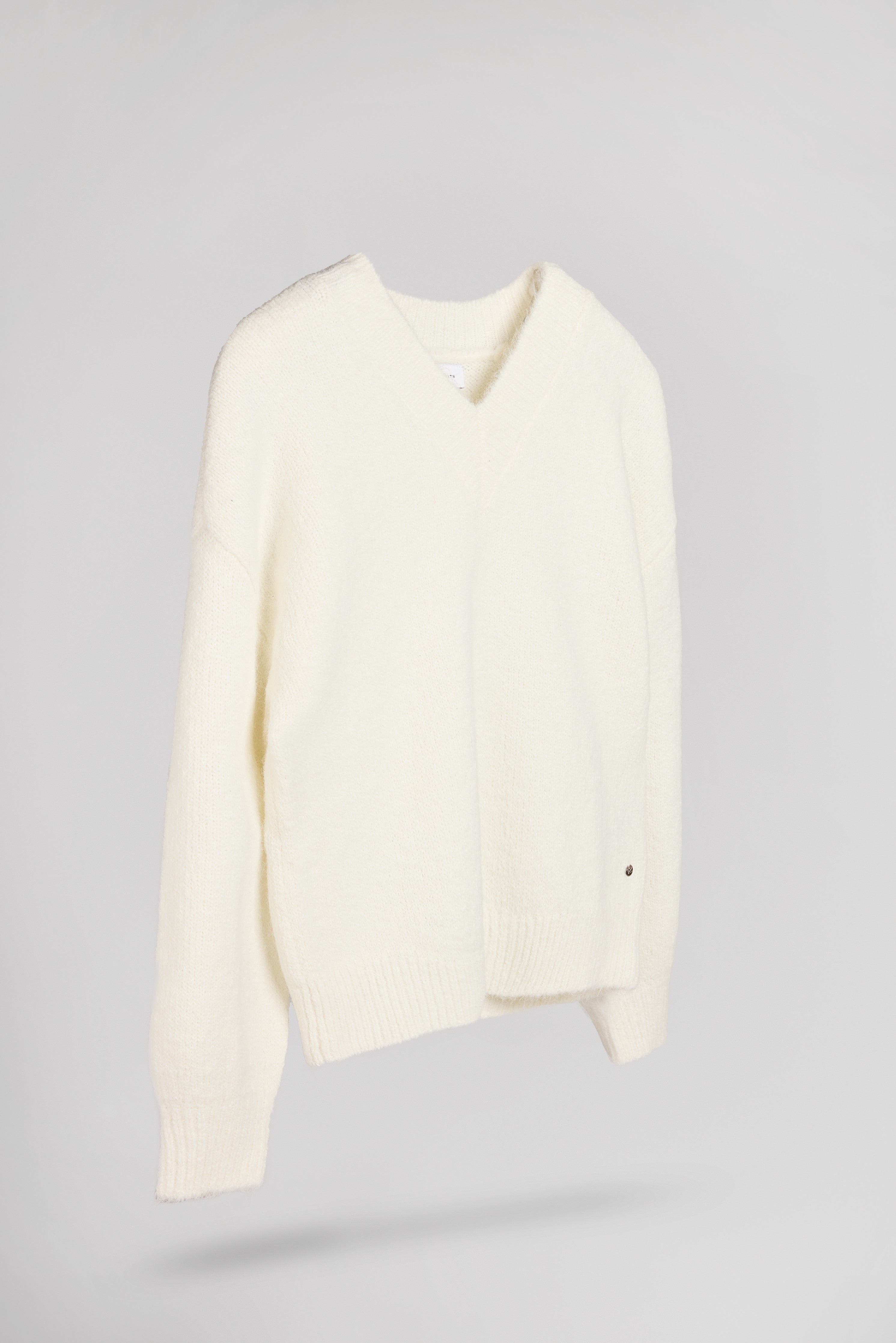 Teddy Smith P-Keith Middle pull oversize blanc cassé laine