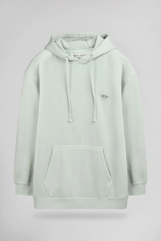Teddy Smith S-Nateo Hoody sweat capuche vert sauge homme ample