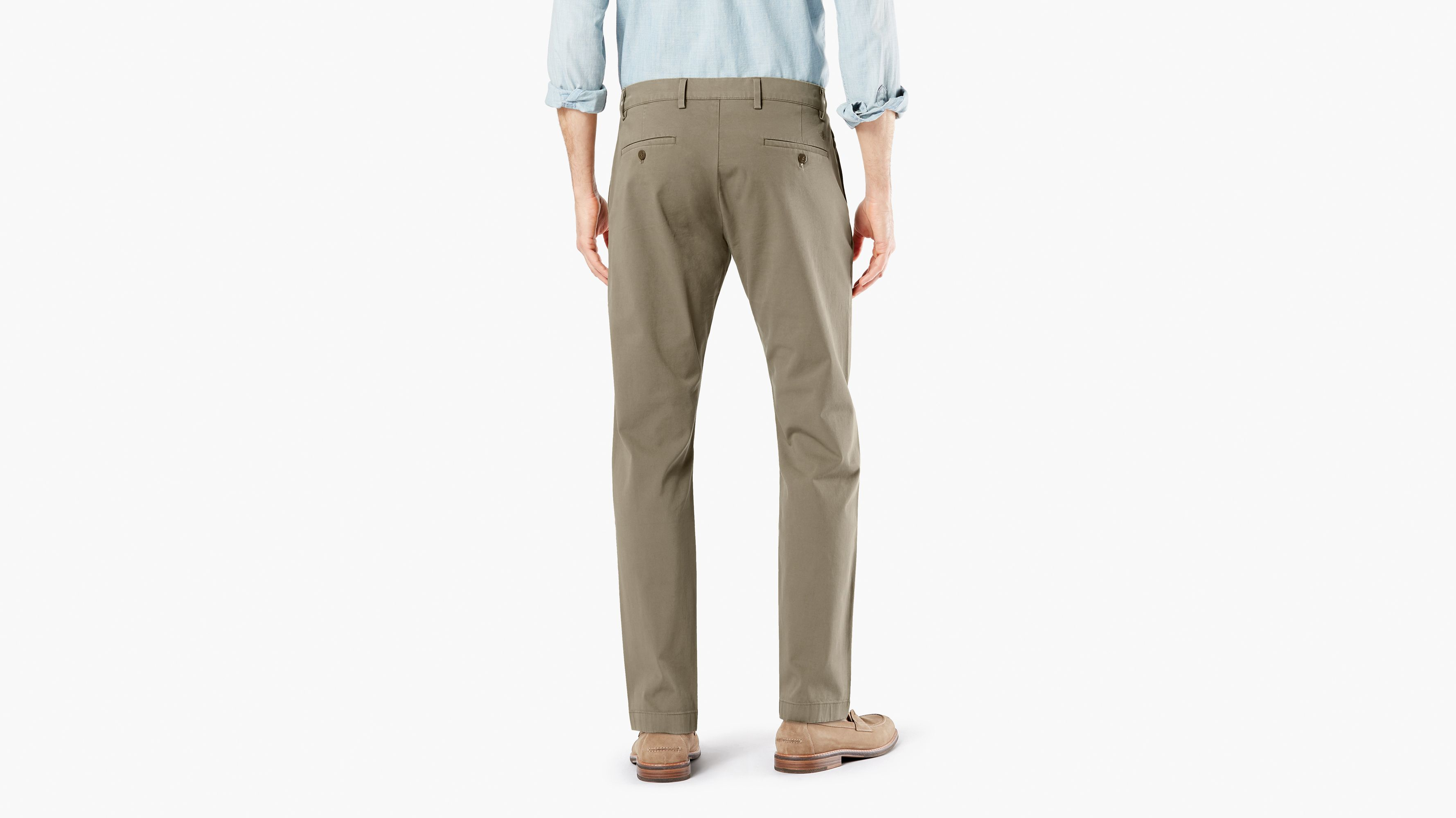 Dockers Crafted Khaki Slim chino vert quadri-stretch