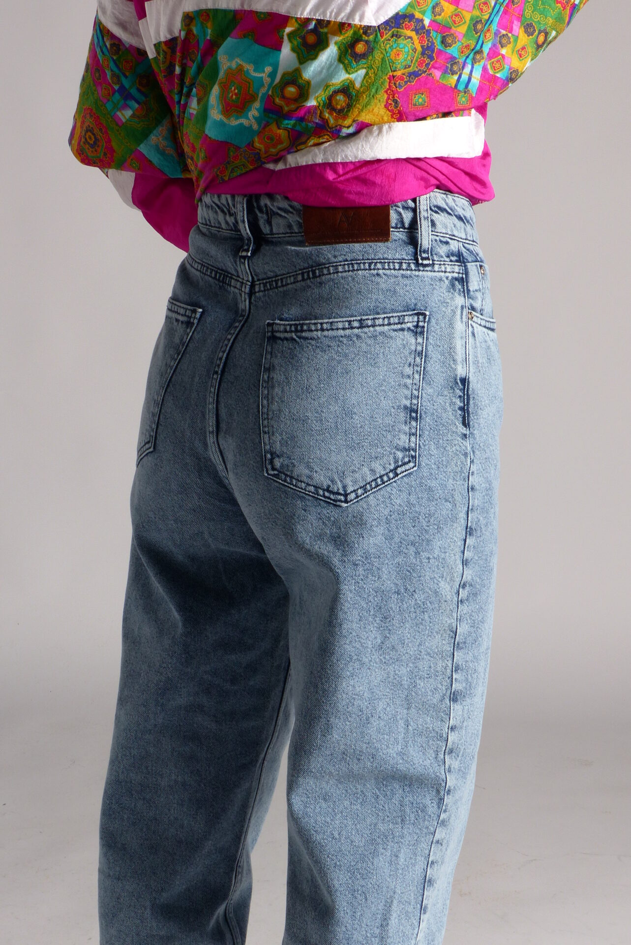AA Spontané Rétro Mom 80's jean bleu taille haute