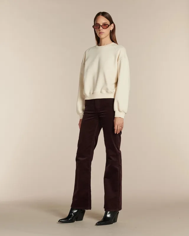 Labdip Nikky Velvet Berry pantalon flare taille mi-haute