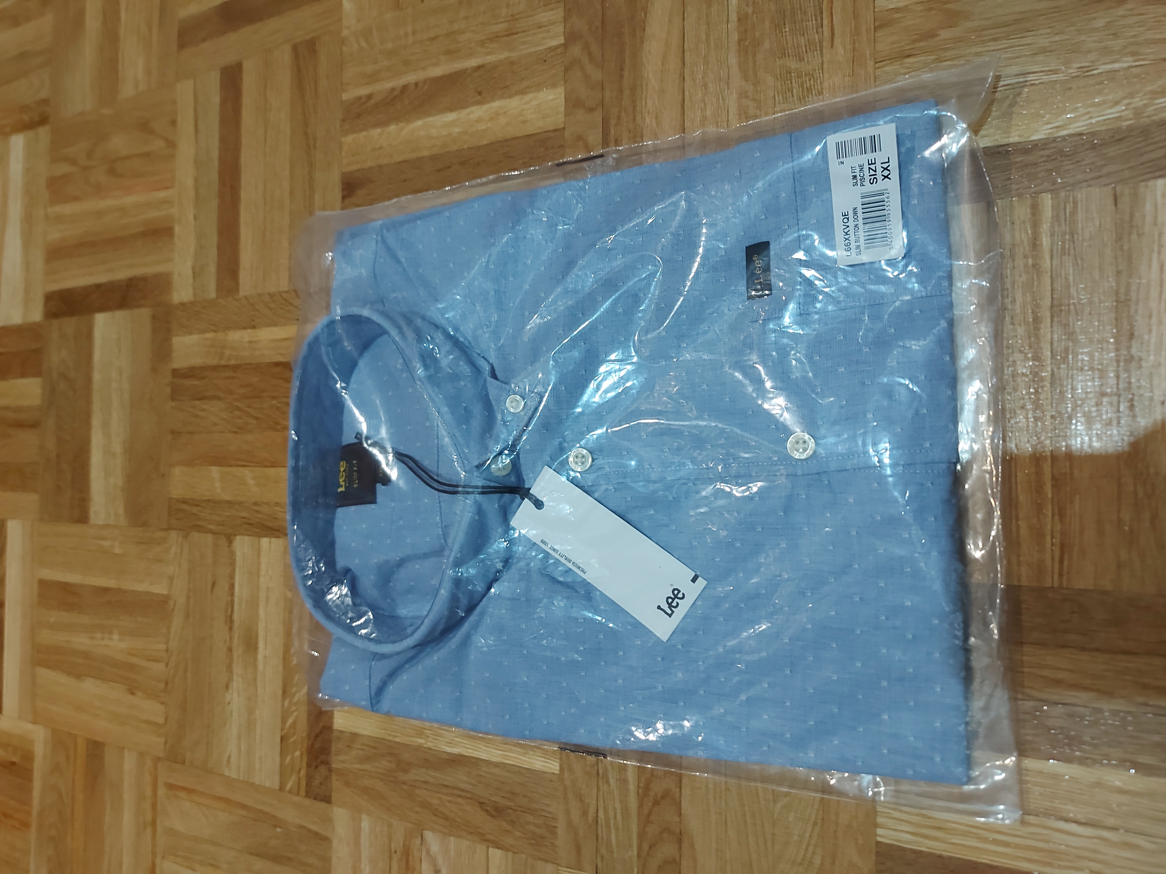 Lee Slim Button Down chemise homme bleu délavé taille L
