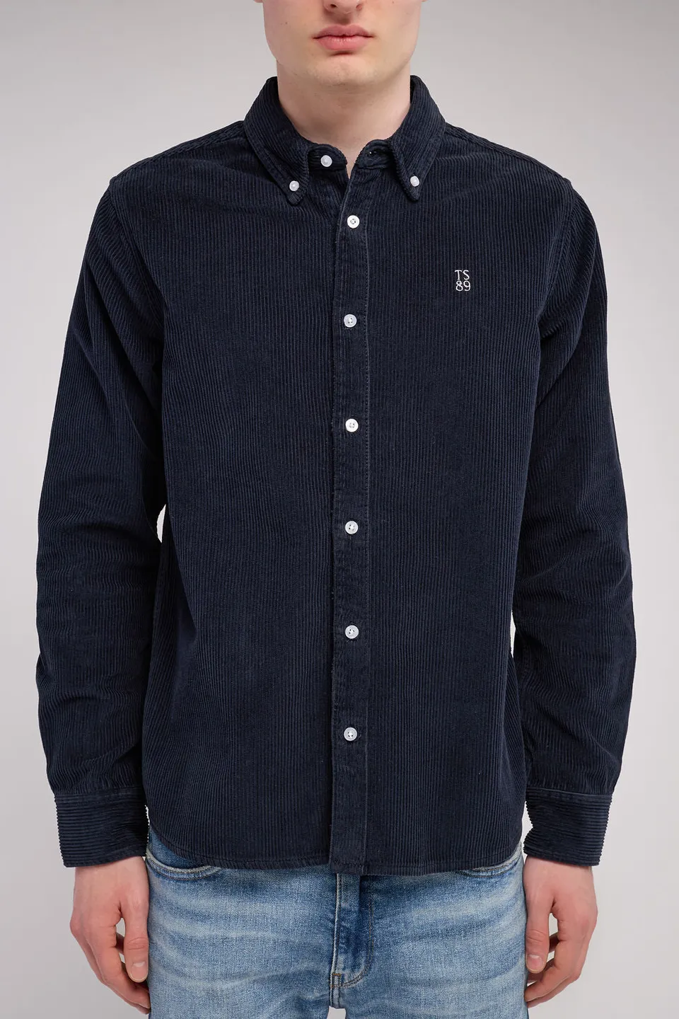 Teddy Smith C-Elton ML chemise velours bleu marine