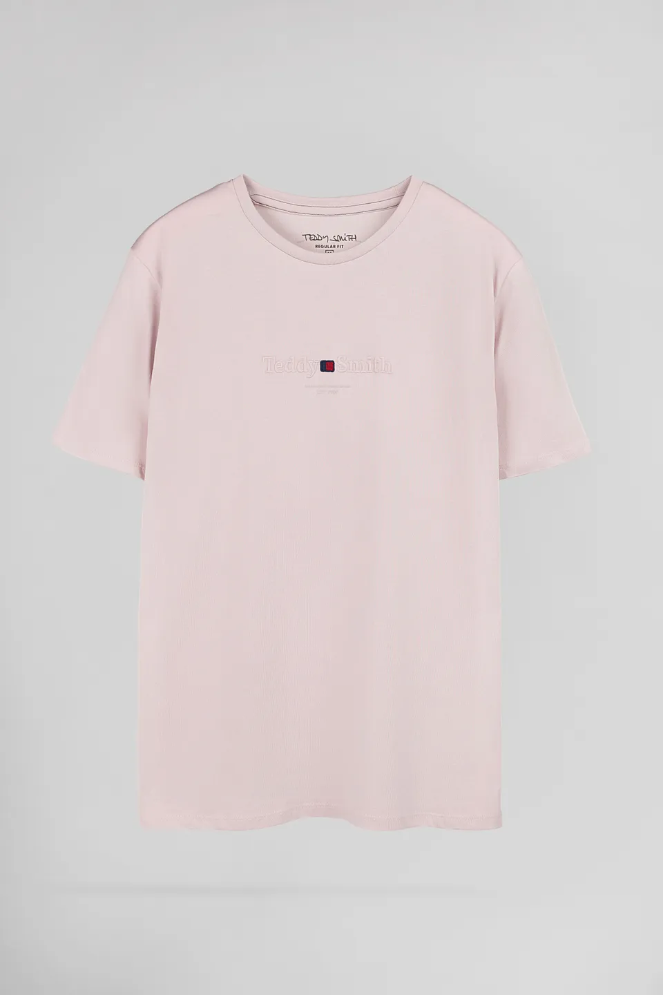 Teddy Smith T-Jim t-shirt homme rose quartz coton