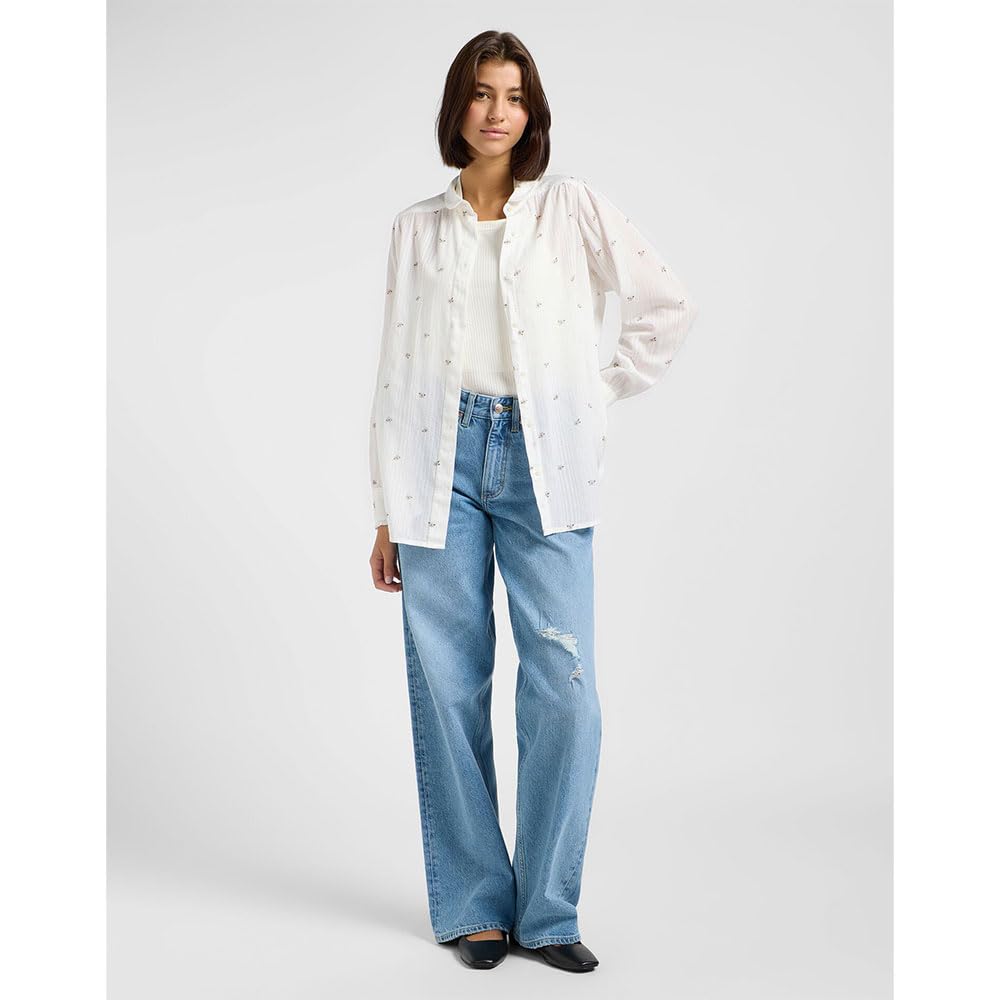 Lee Shirred Blouse chemisier femme L Grove Floral coton bio