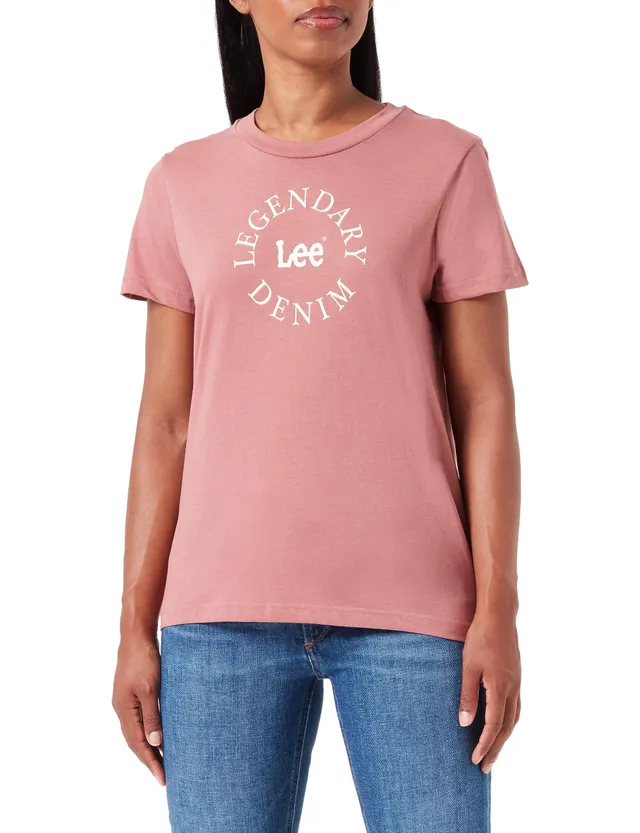 Lee Legendary tee-shirt femme XS mauve coton