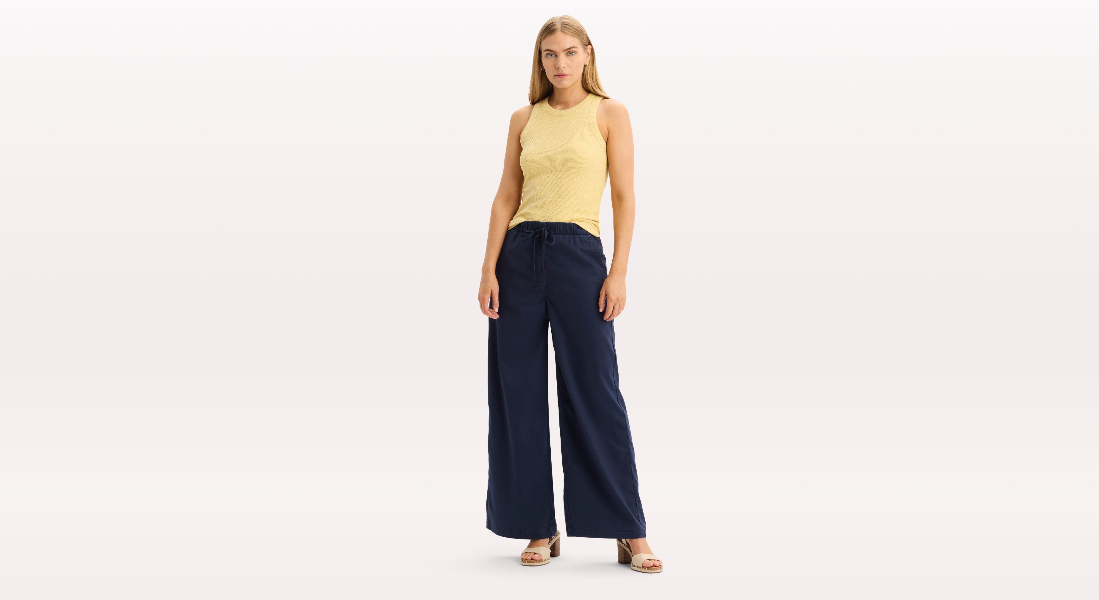 Dockers Drawstring pantalon chino droit bleu cordon