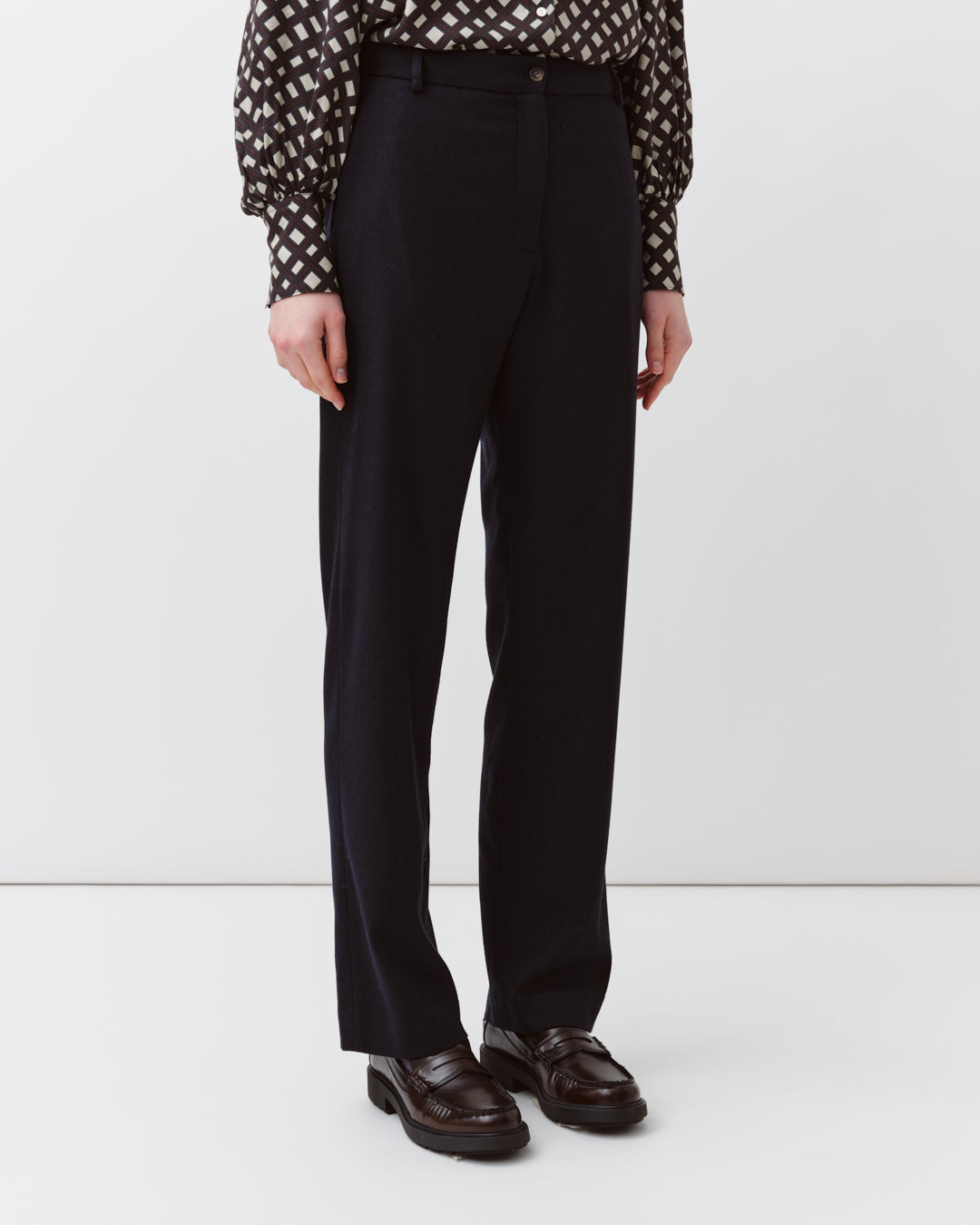 Diega Pregio pantalon tailleur marine fluide