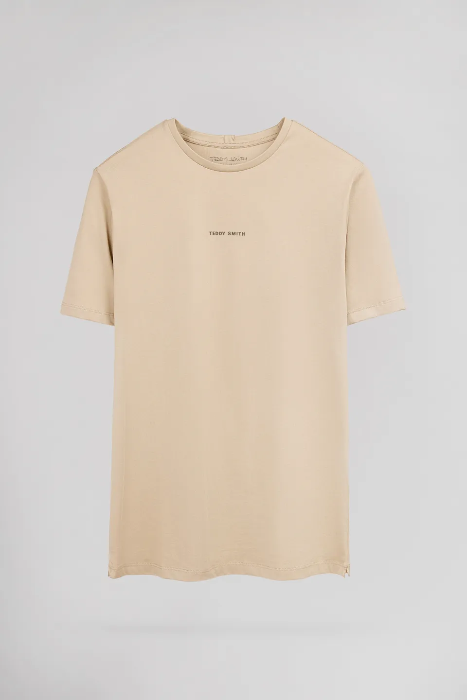 Teddy Smith T-Soy 2 MC t-shirt Soft Grège uni coton