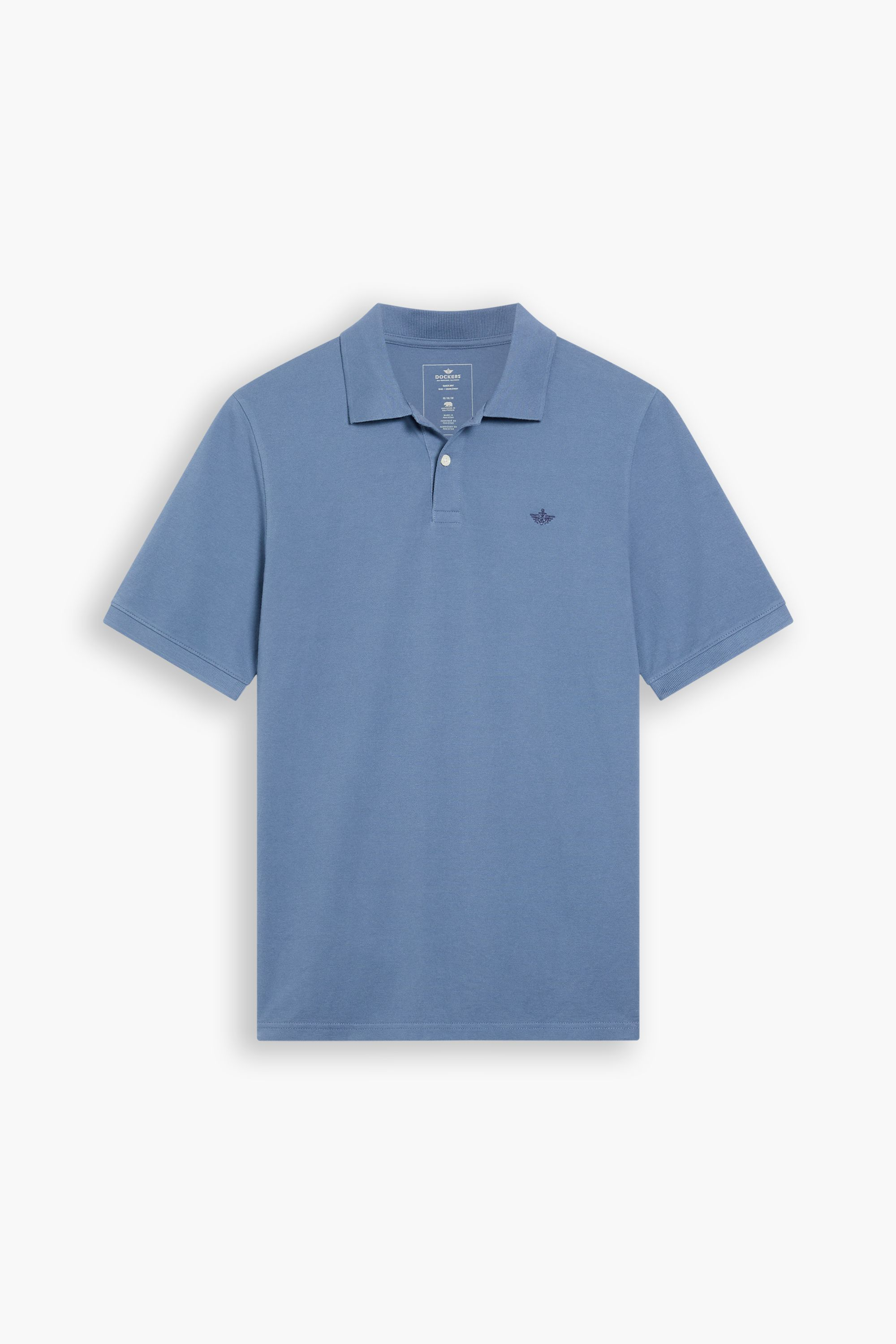 Dockers Pique Polo Slim Fit polo bleu piqué